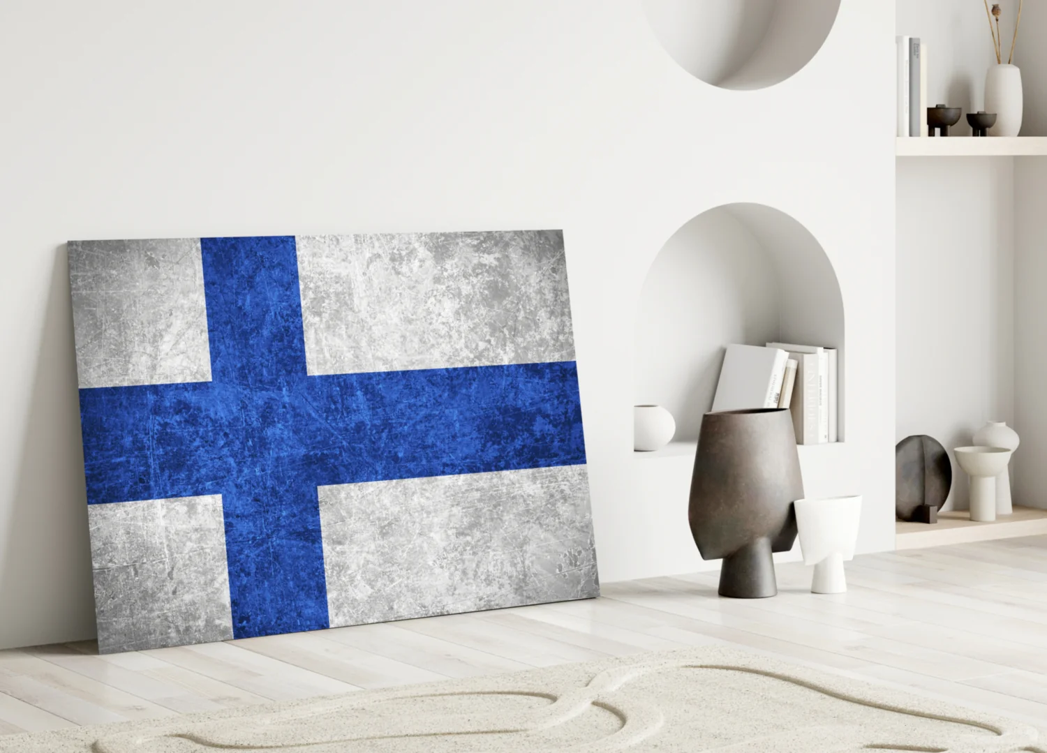 Flag of Finland Glass Wall Art - Image 3
