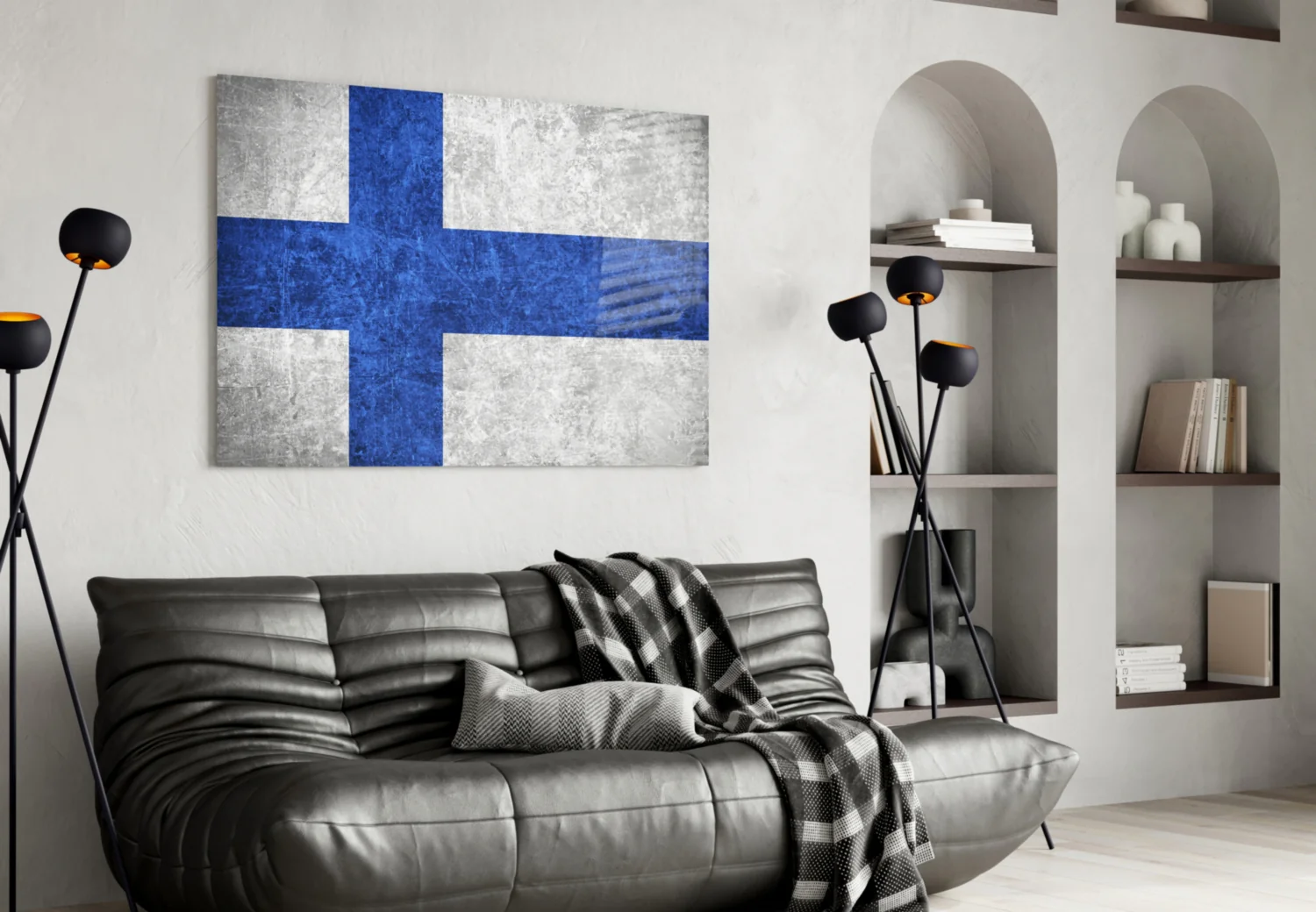 Flag of Finland Glass Wall Art - Image 4