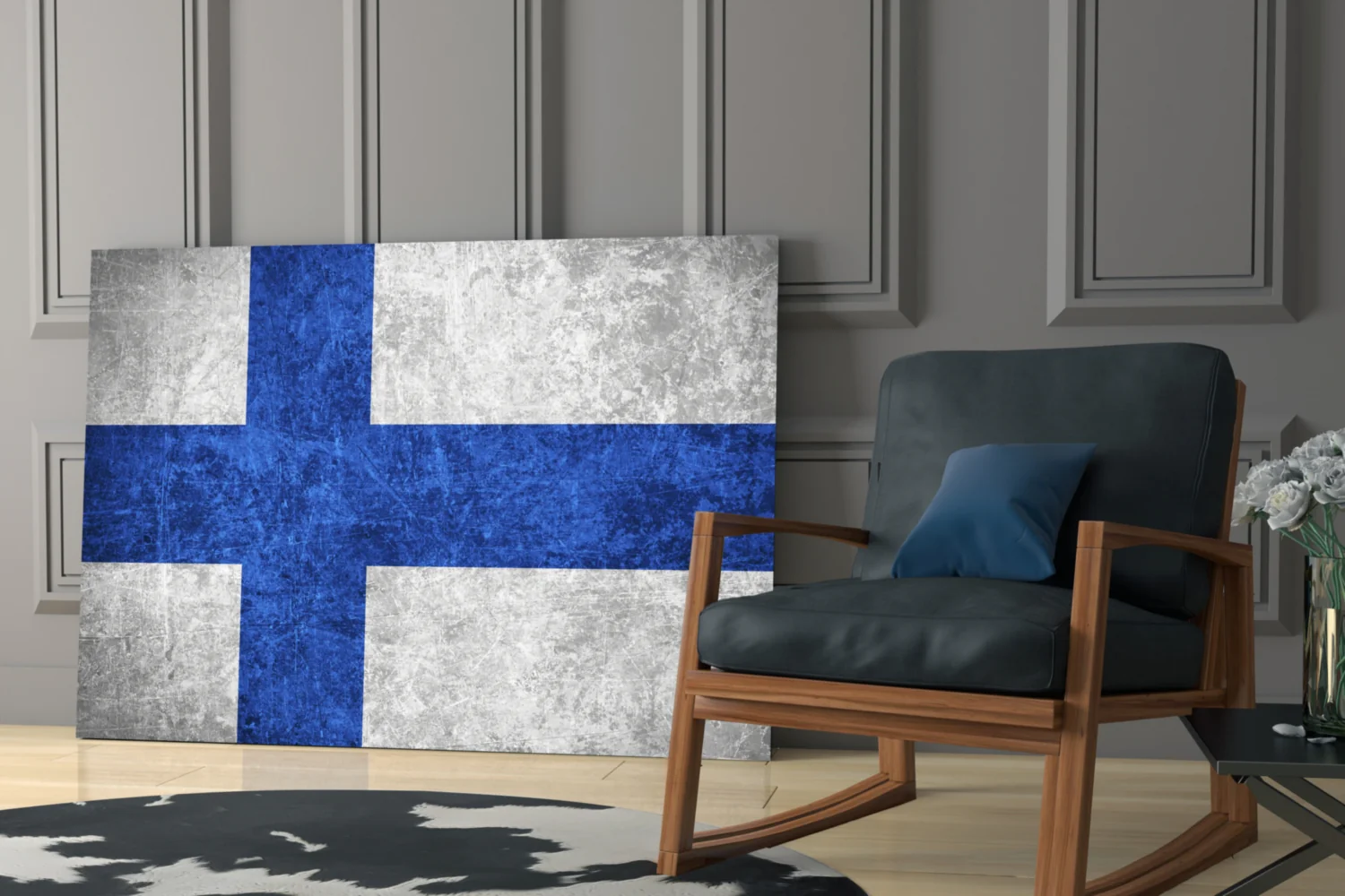 Flag of Finland Glass Wall Art - Image 6