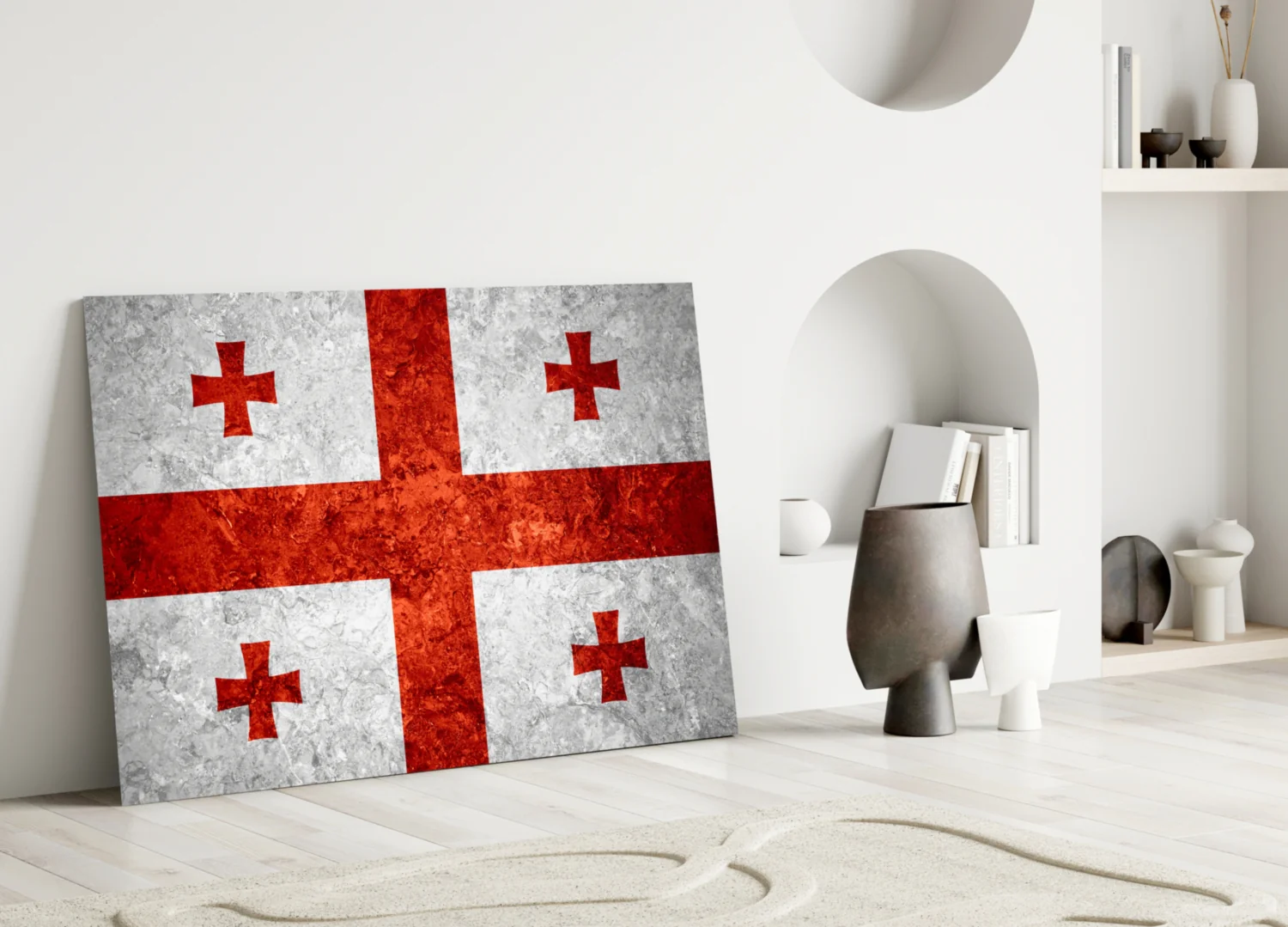 Flag of Georgia Glass Wall Art - Image 3