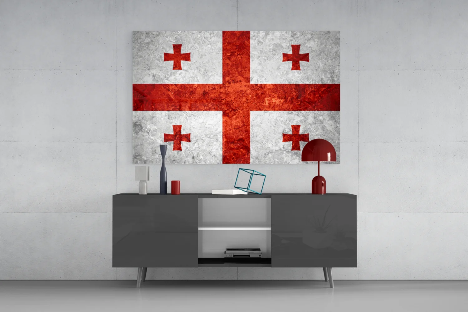 Flag of Georgia Glass Wall Art - Image 8