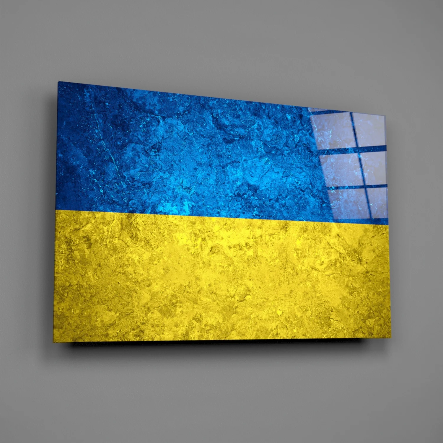 Flag of Ukraine Glass Wall Art - Image 2