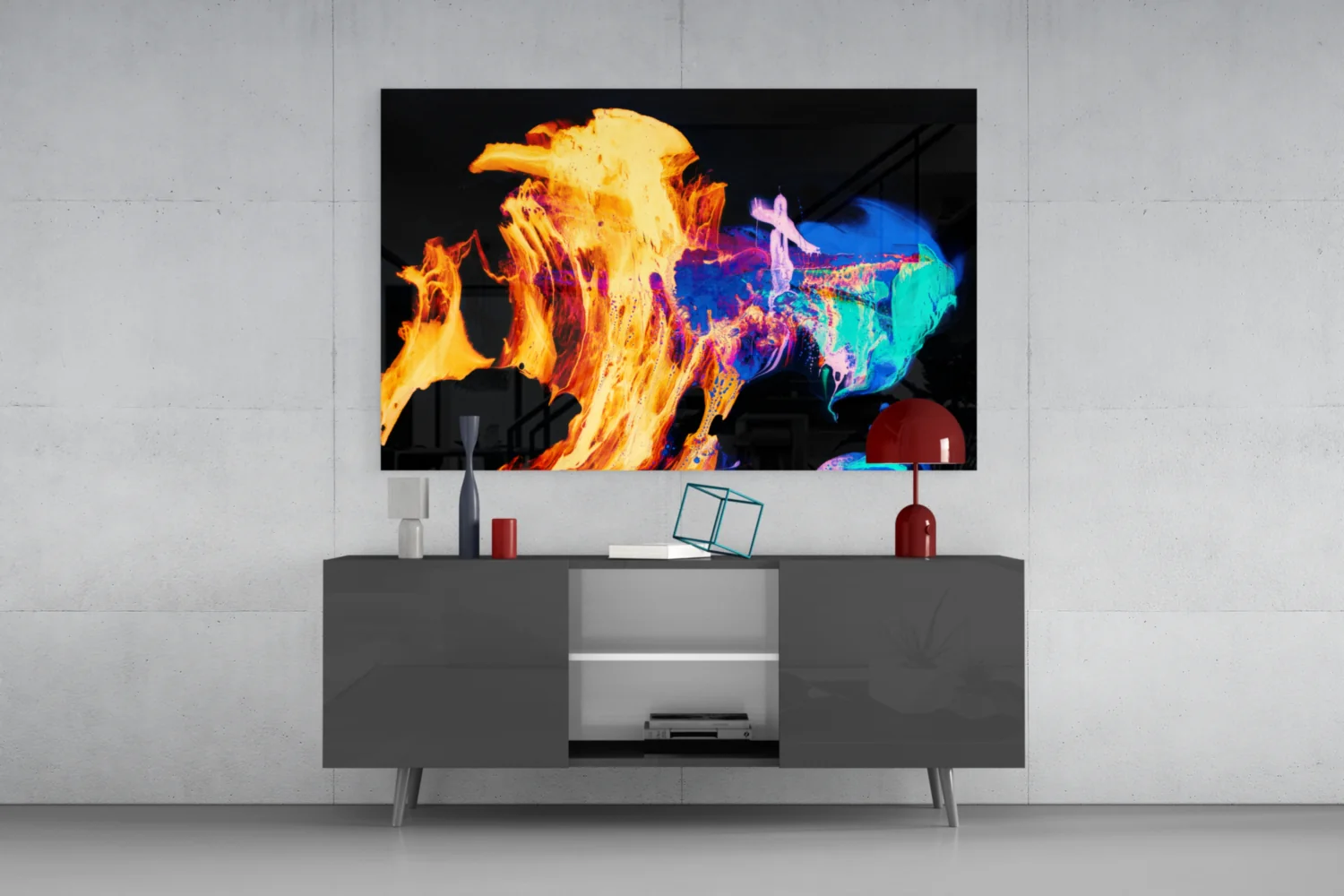 Flames Glass Wall Art - Image 8