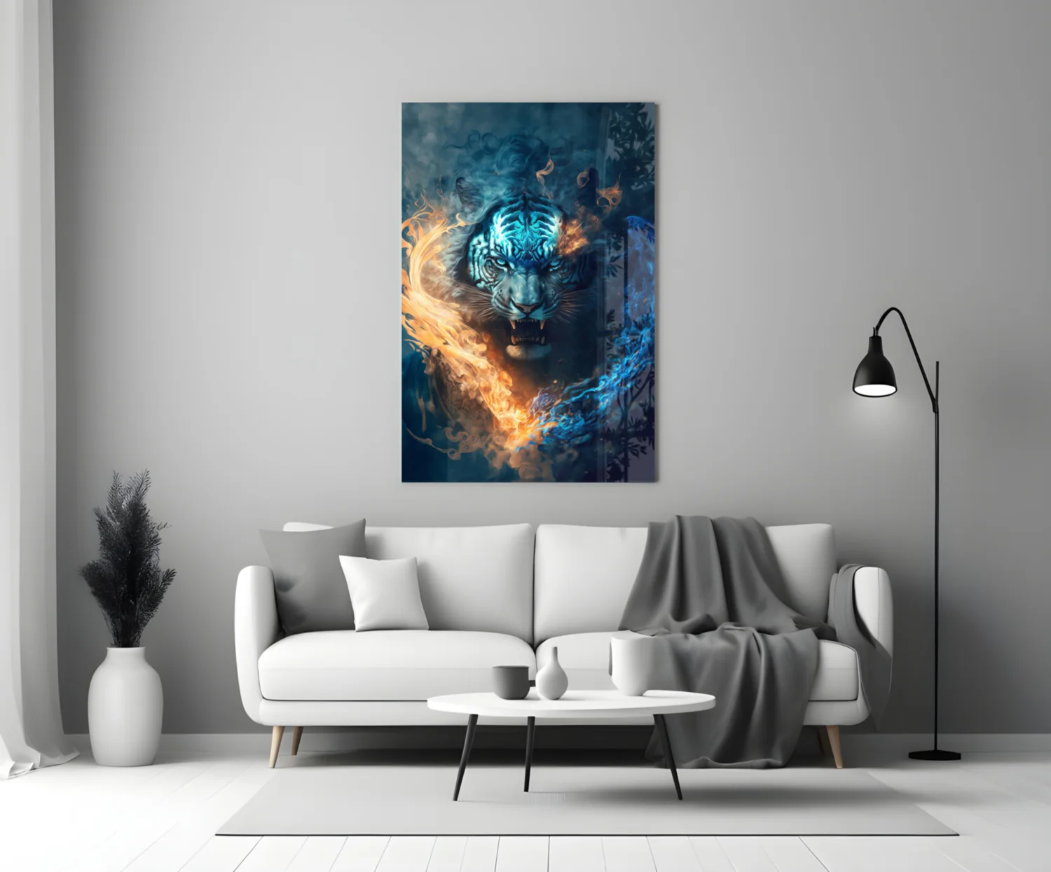 Flaming Anger Glass Wall Art || Designer Collection - Image 4