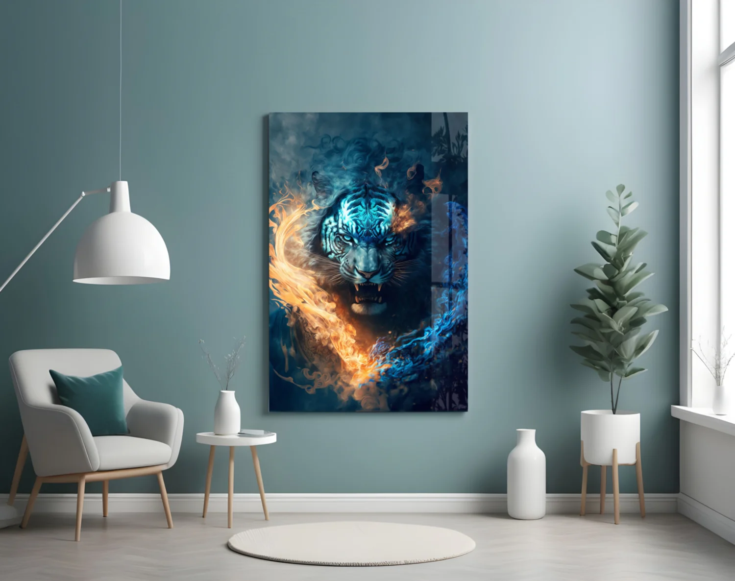 Flaming Anger Glass Wall Art || Designer Collection - Image 5