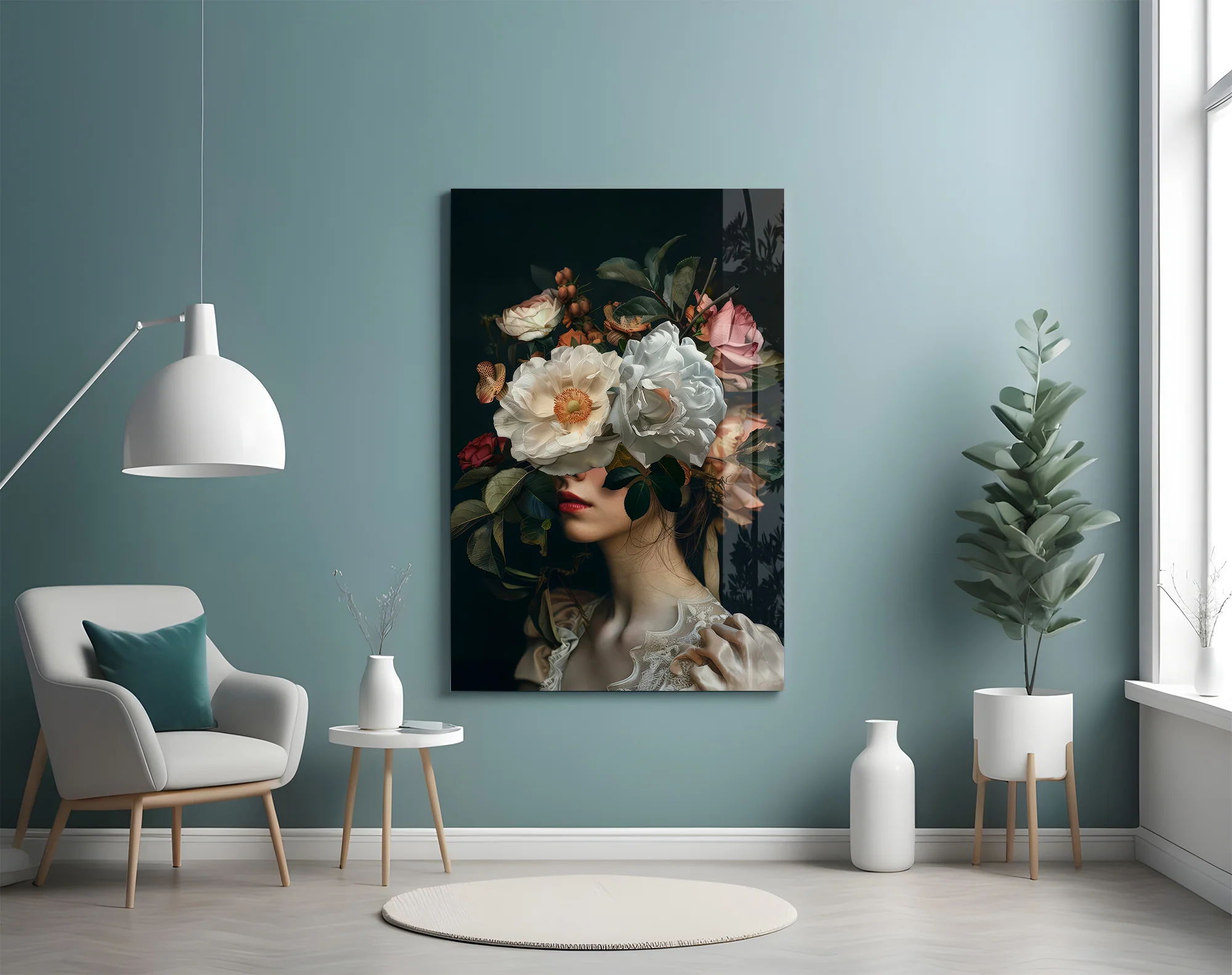 Floral Fantasy Glass Wall Art - Image 4