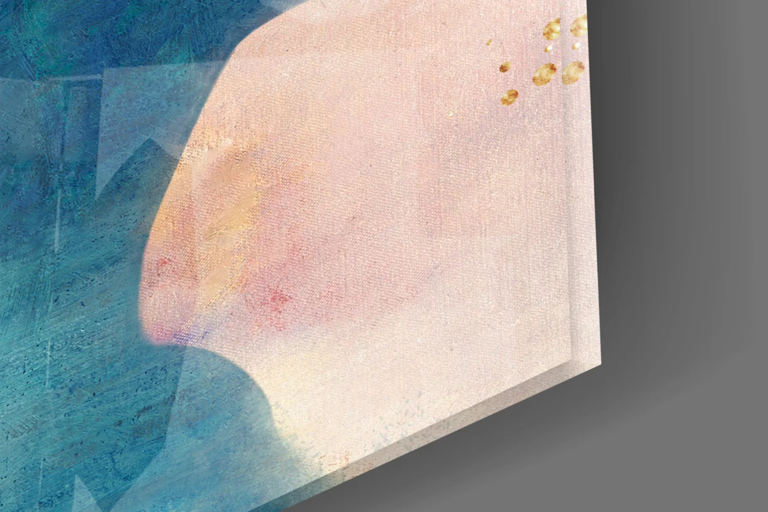Floral Head Blue Silhouette Glass Wall Art - Image 7