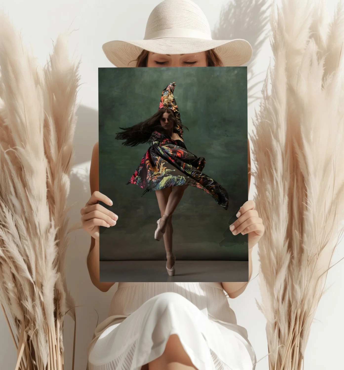 Floral Shawl Ballet Dancer Aluminum Print - Image 4