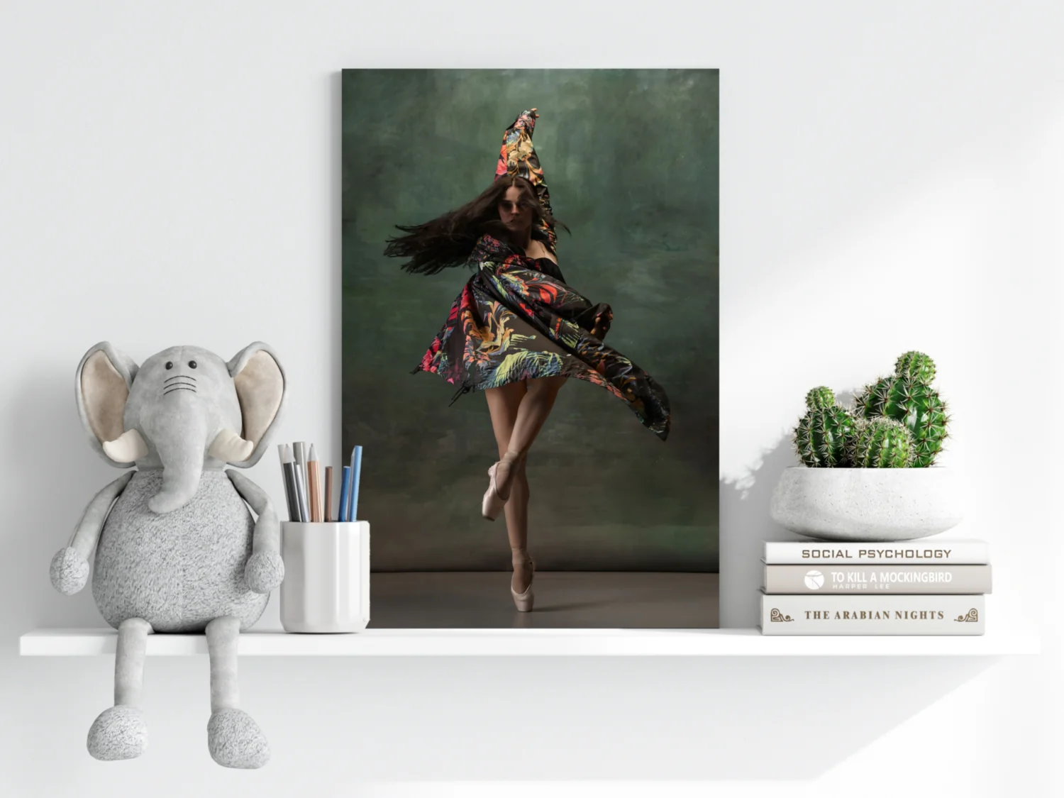 Floral Shawl Ballet Dancer Aluminum Print - Image 6