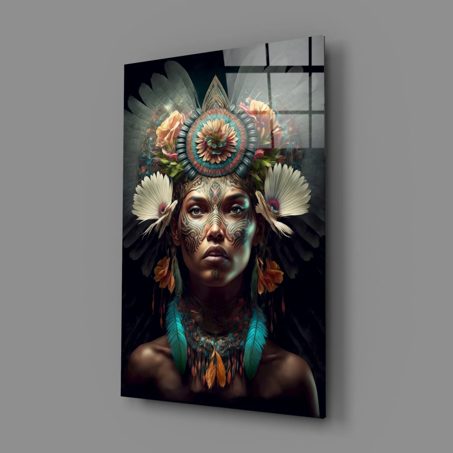 Flower Monarch Glass Wall Art  || Designer Collection - Image 3