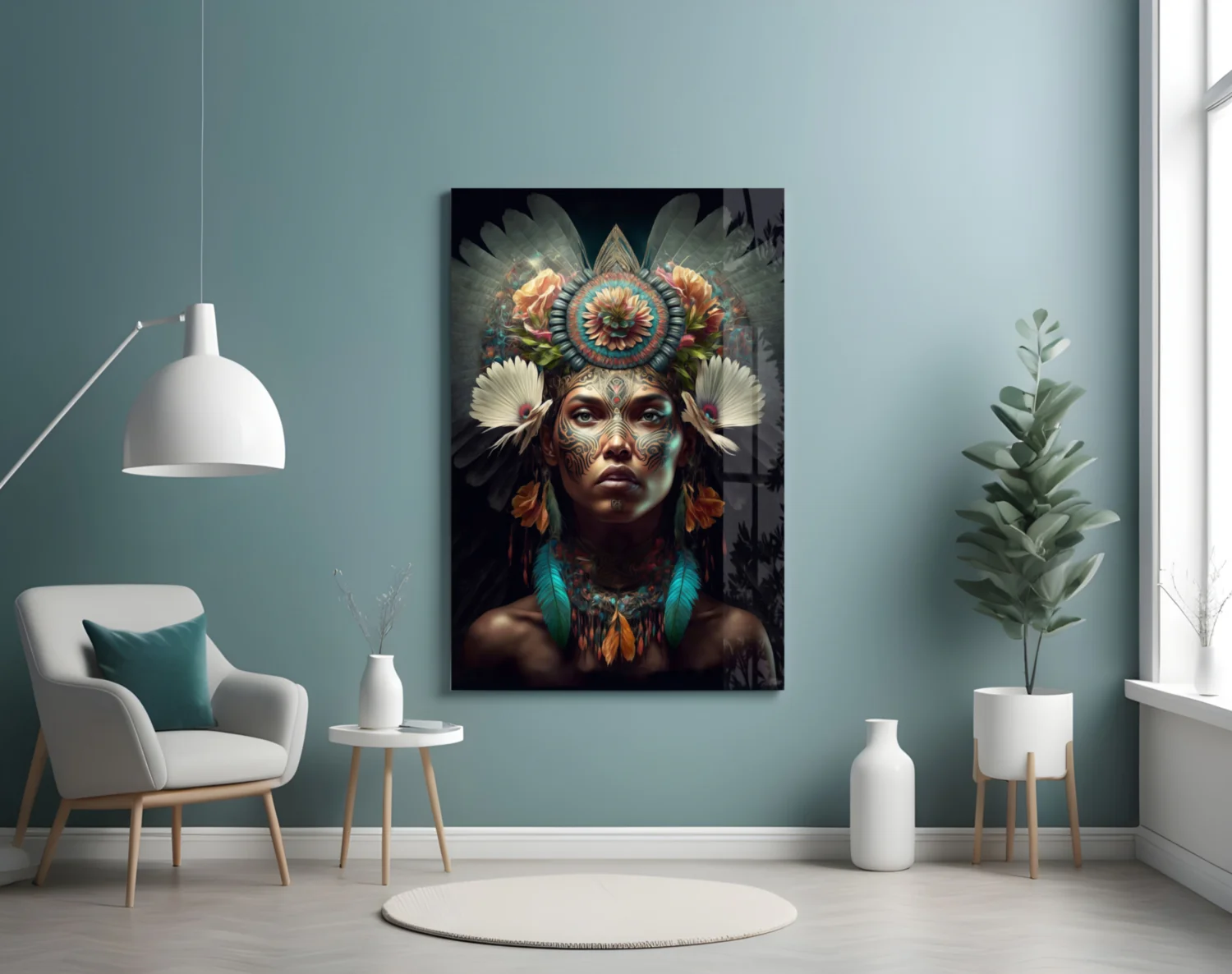 Flower Monarch Glass Wall Art  || Designer Collection - Image 5
