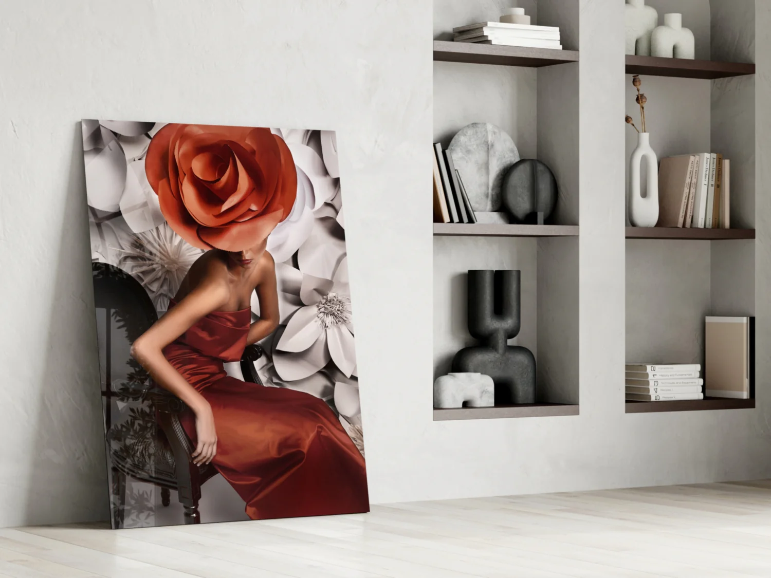 Flower Woman Glass Wall Art - Image 6