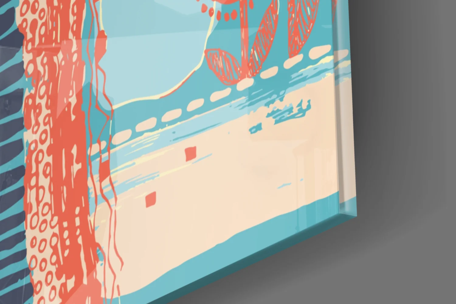 Folk Bloom Collage Glass Wall Art - Image 8