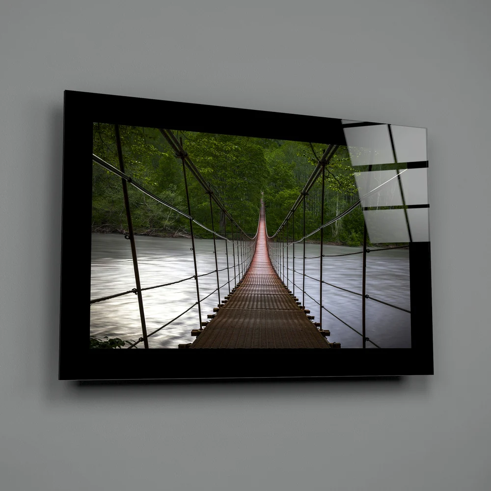 Forest Bridge Glass Wall Art - Image 2