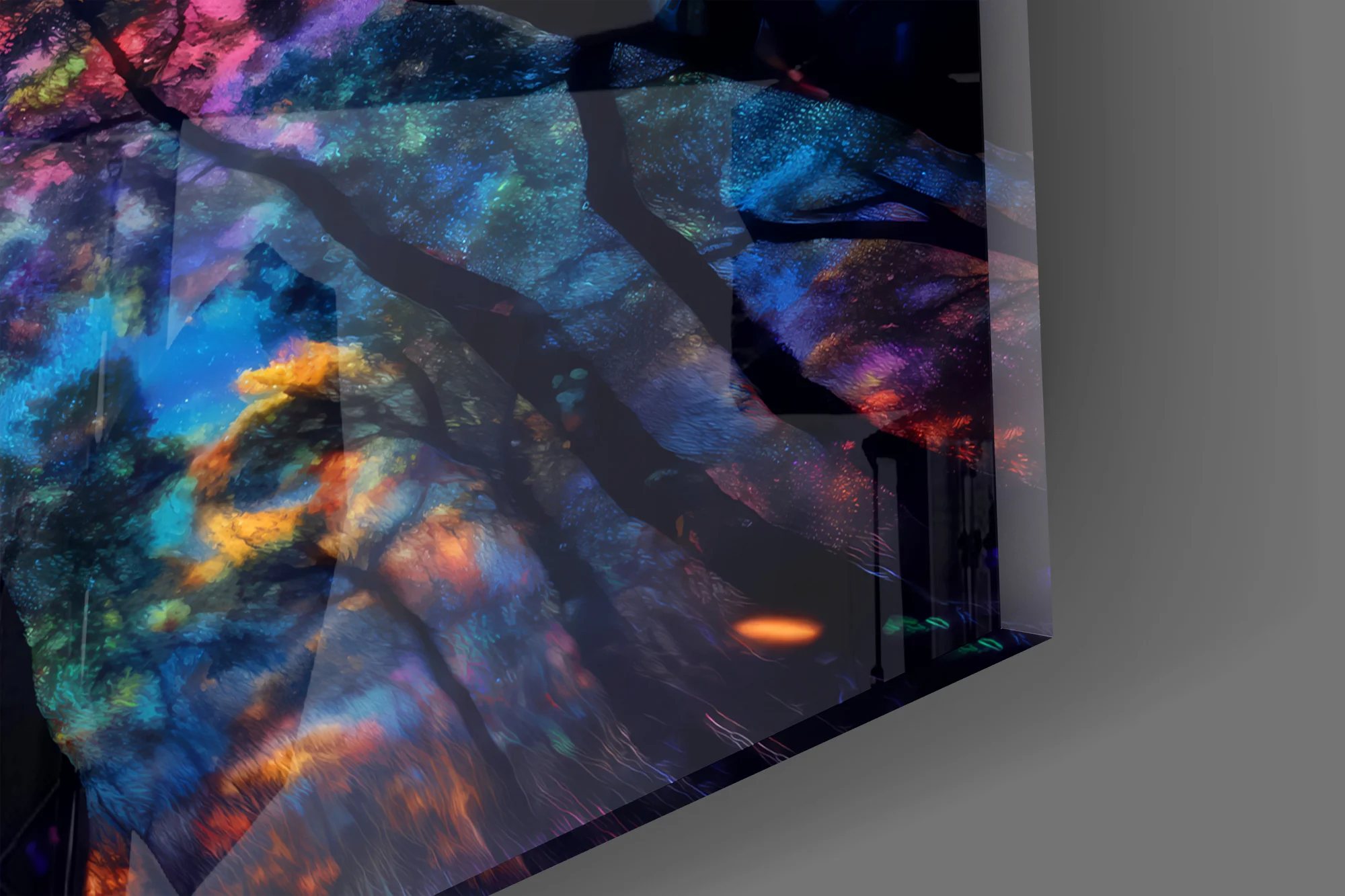 Forest Glow Glass Wall Art - Image 3