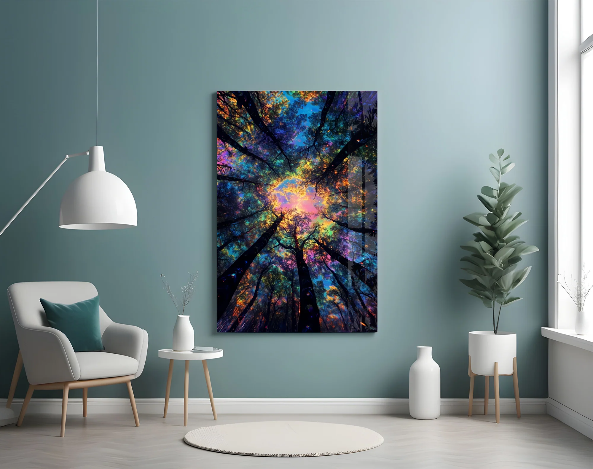 Forest Glow Glass Wall Art - Image 4
