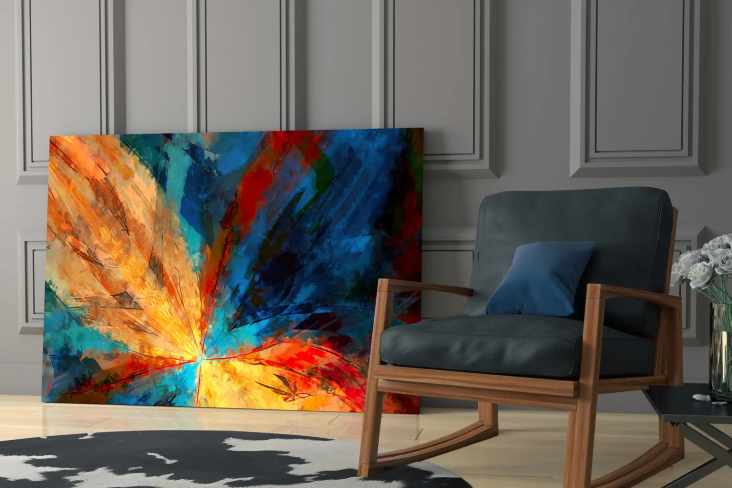 Fractal Flower Glass Wall Art - Image 6