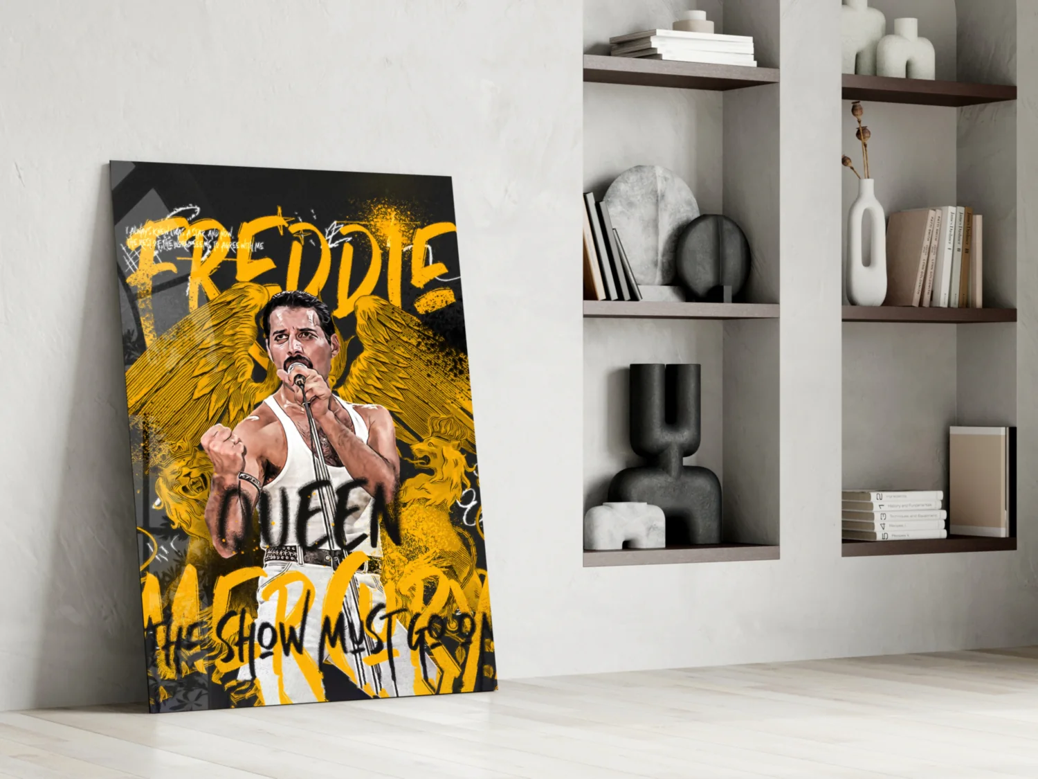 Rock Frontman in Crown Glass Wall Art || Designer Collection - Image 6