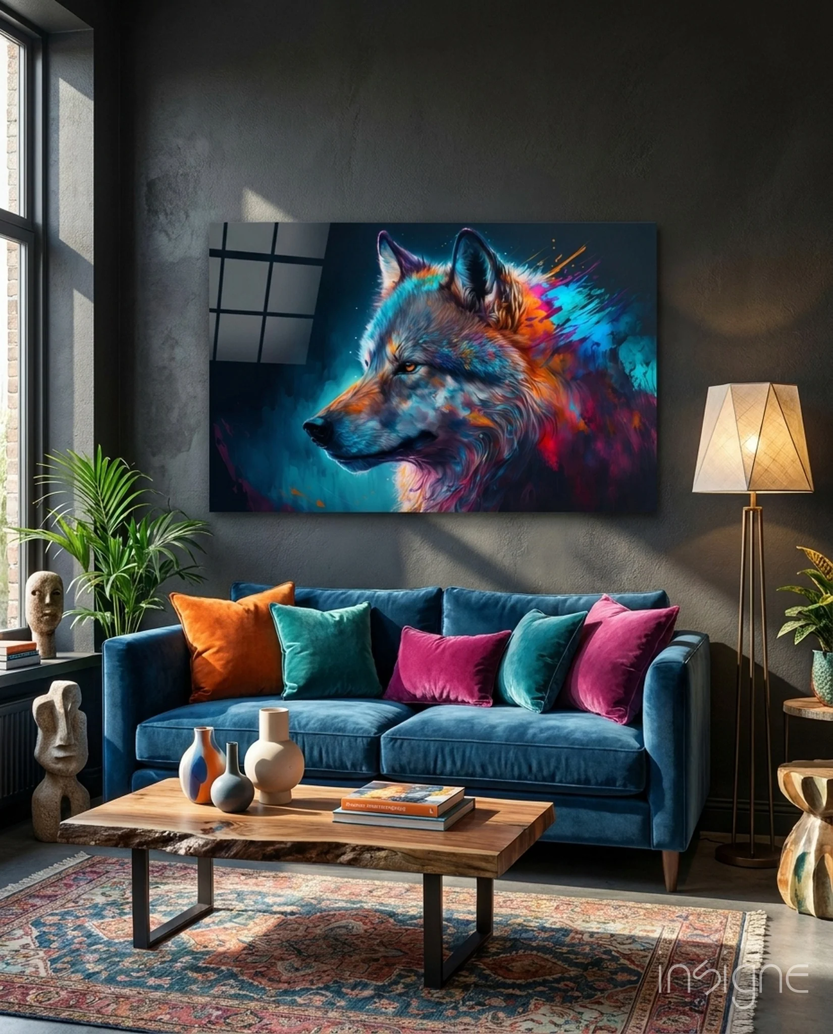 Freedom of the Wolf Glass Wall Art || Designer Collection