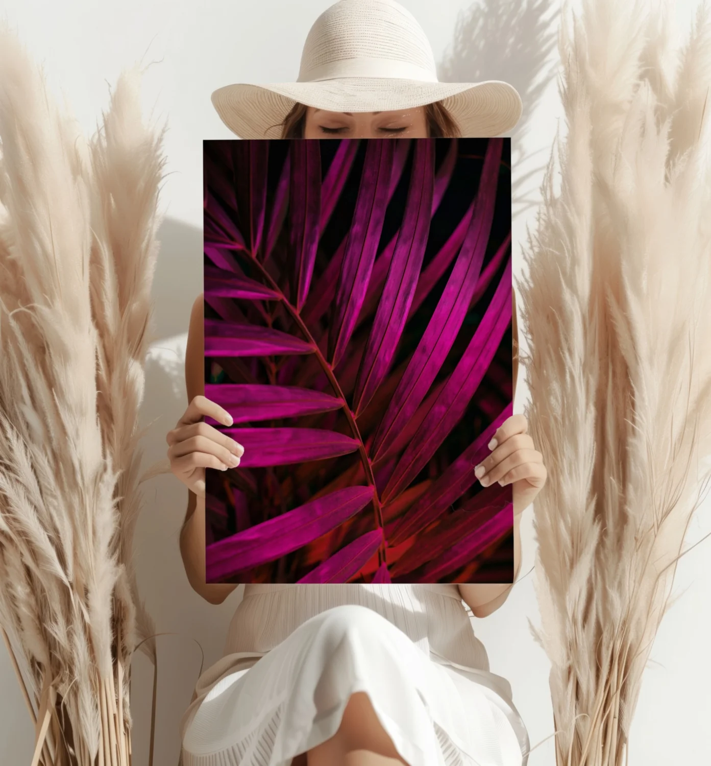 Fuschia Leaf Aluminum Print - Image 4