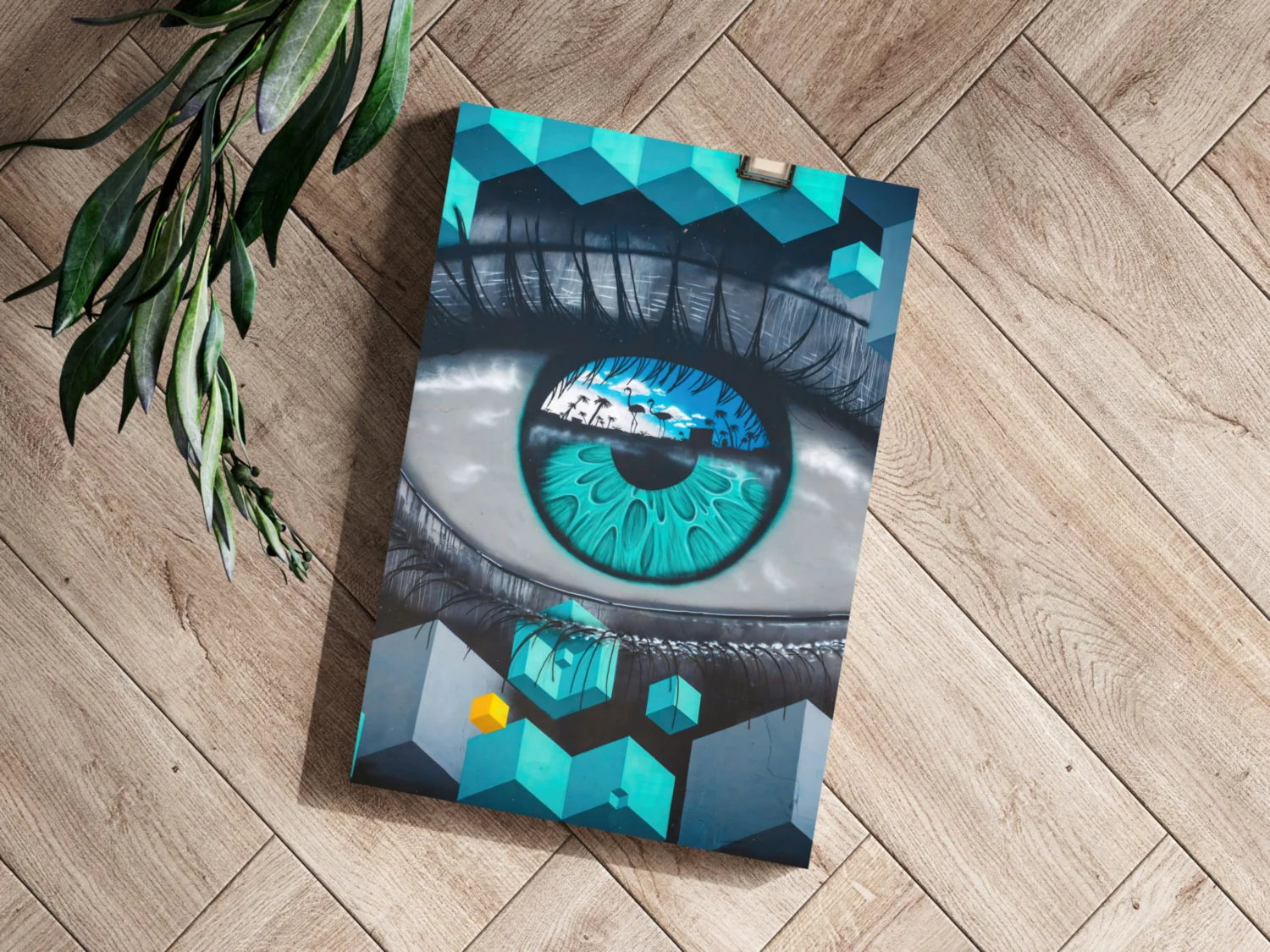 Futuristic Lines Aluminum Print - Image 3