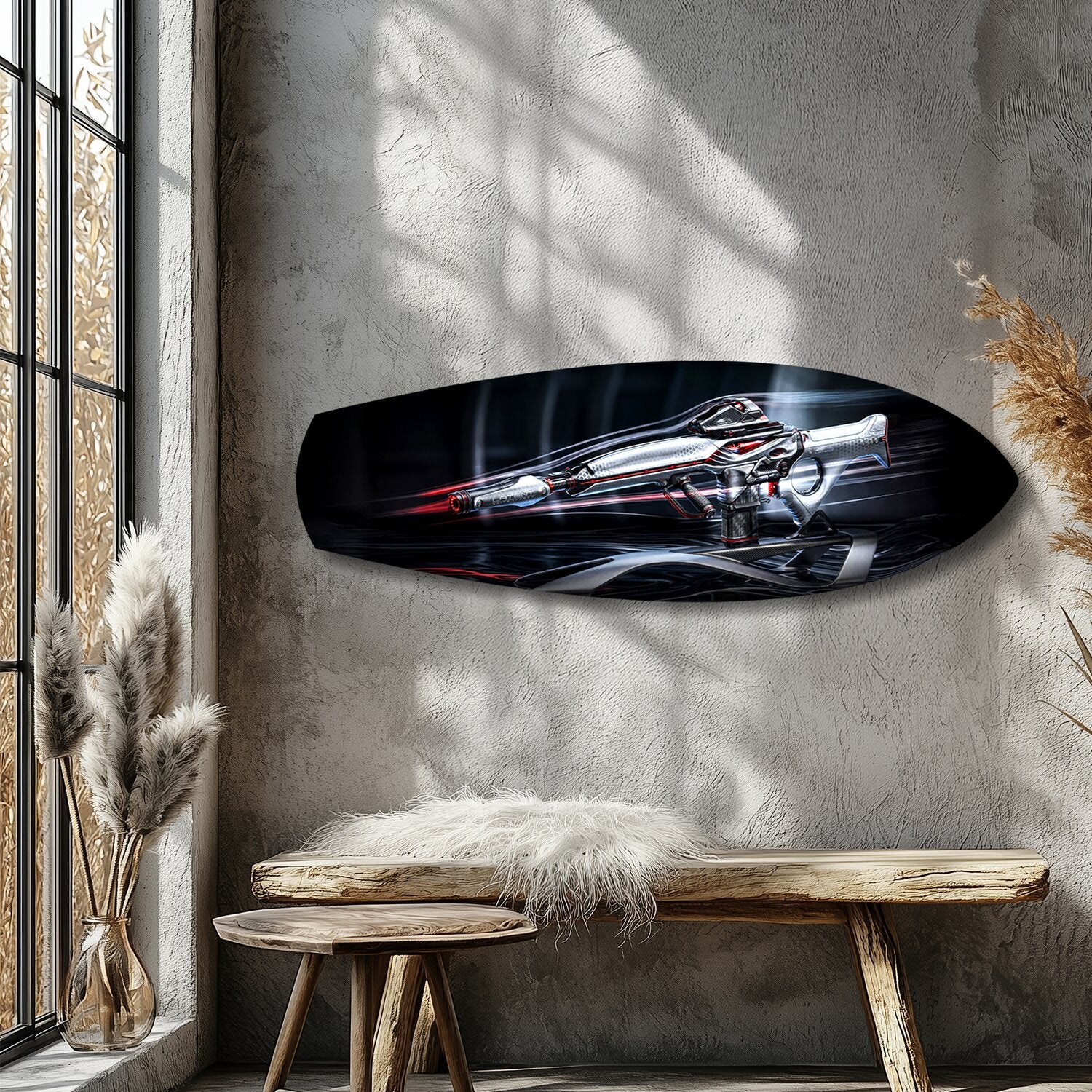 Futuristic Sci-Fi Rifle Glass Wall Art - Image 9