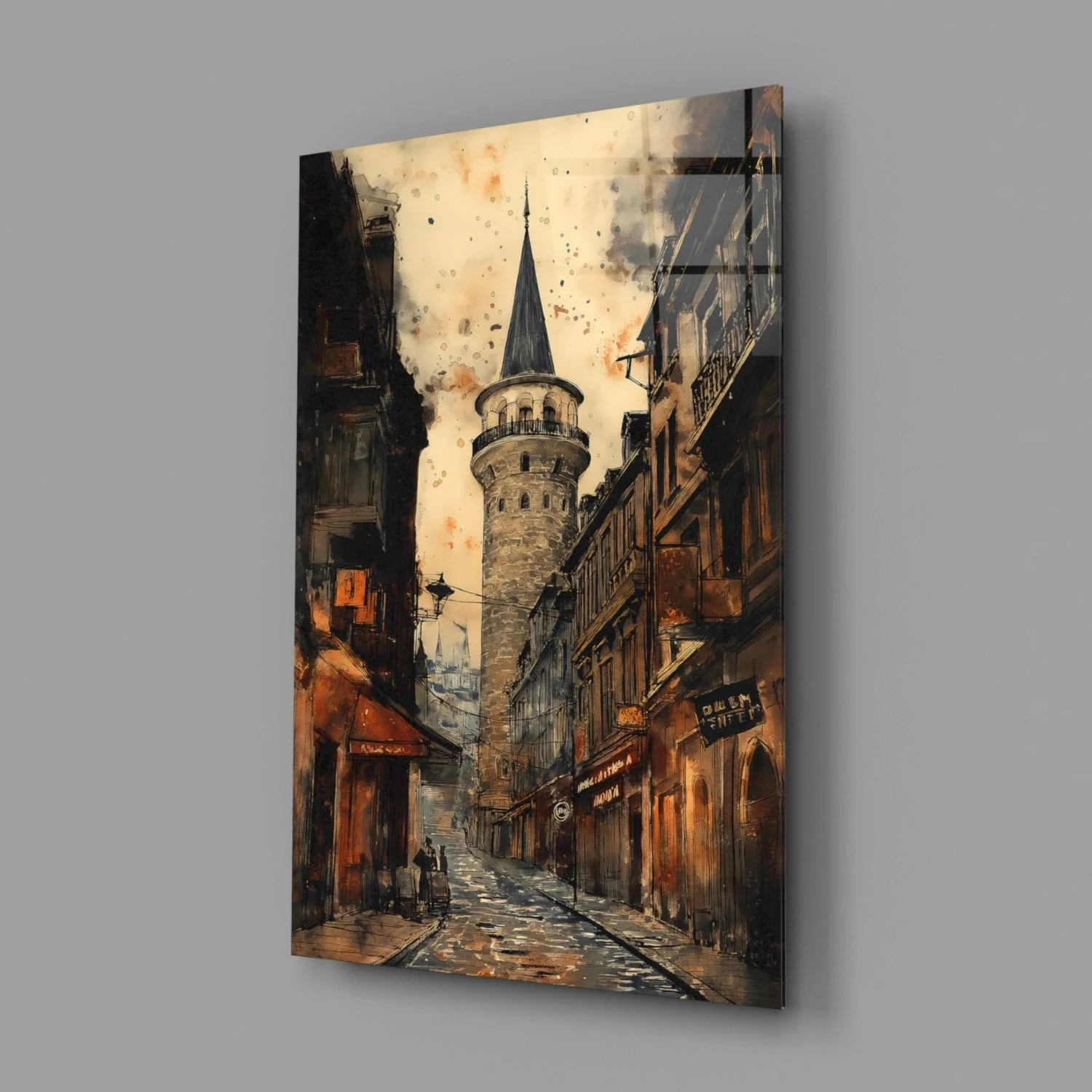 Galata Street Glass Wall Art || Designer Collection - Image 2