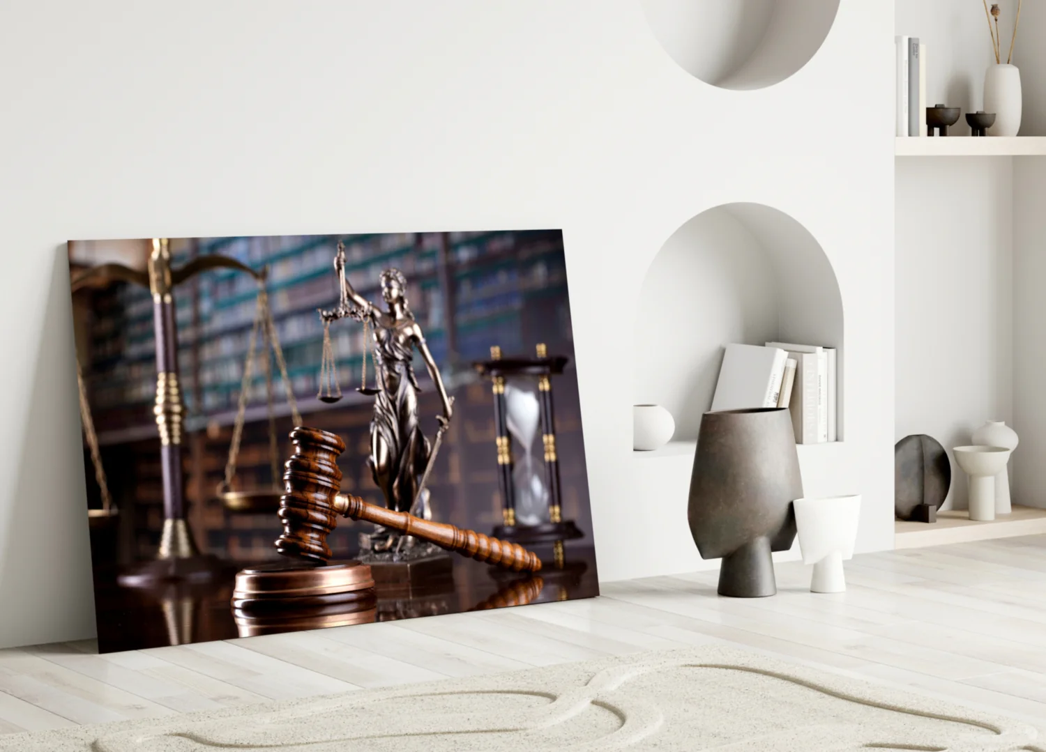 Gavel Of Justice Glass Wall Art - Image 3