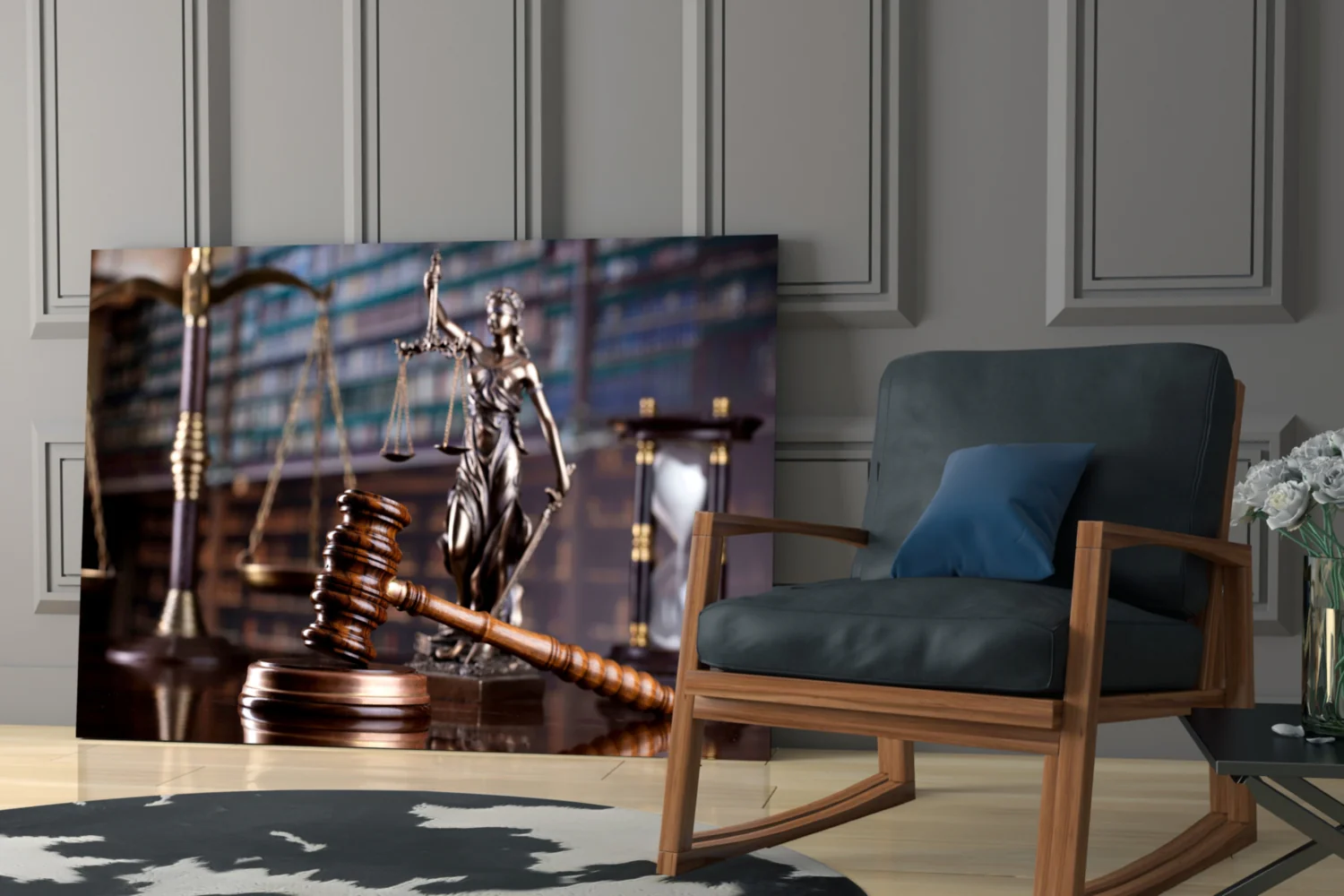 Gavel Of Justice Glass Wall Art - Image 6