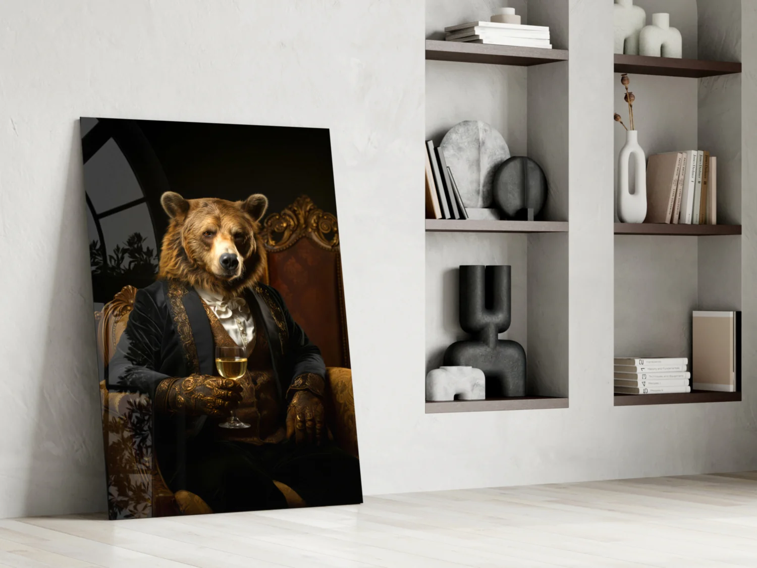 Gentleman - Bear Glass Wall Art|| Designer's Collection - Image 7