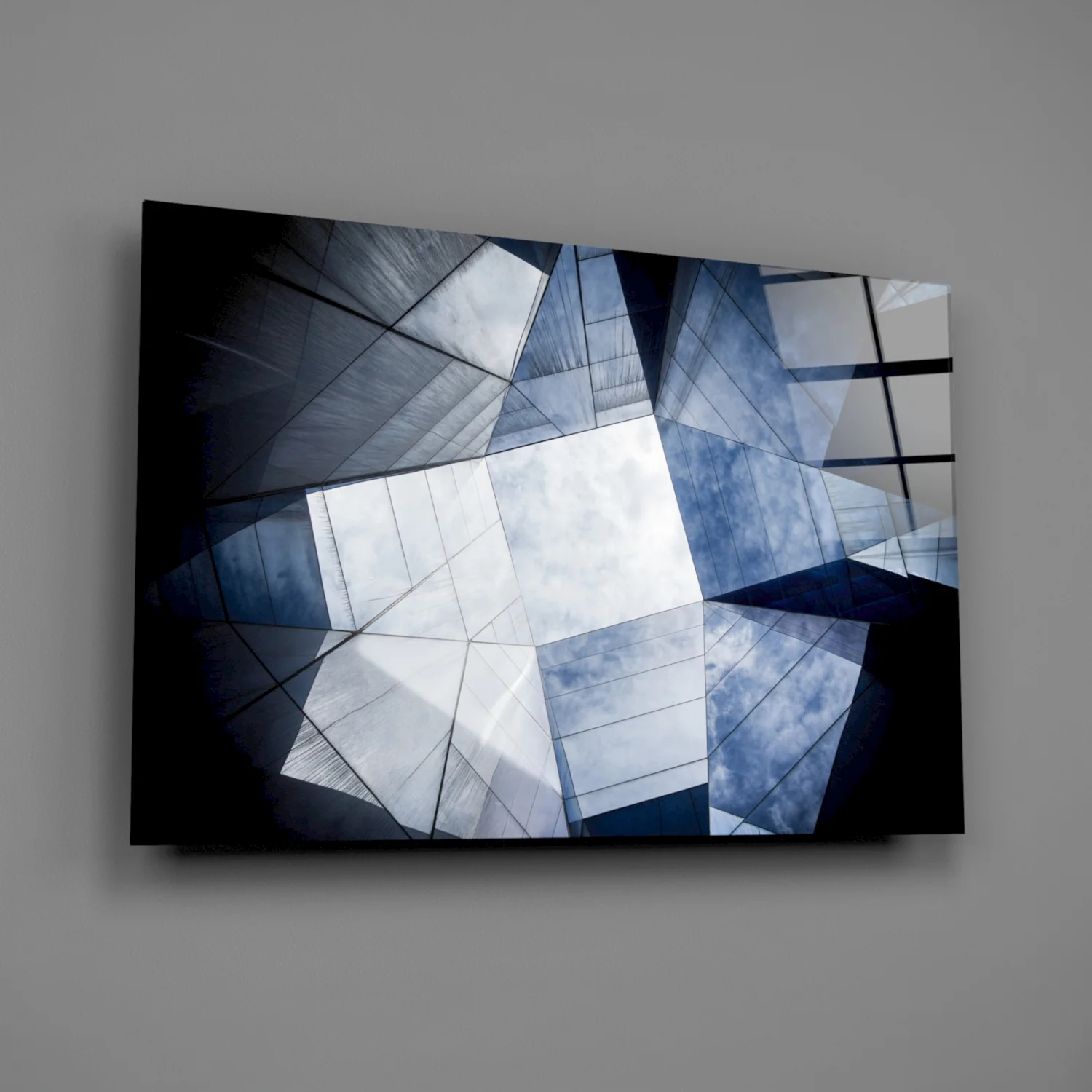 Geometric Architecture Glass Wall Art - Image 2