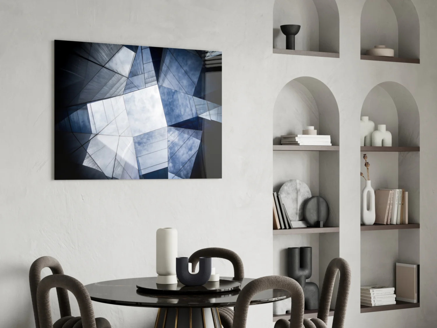Geometric Architecture Glass Wall Art - Image 5