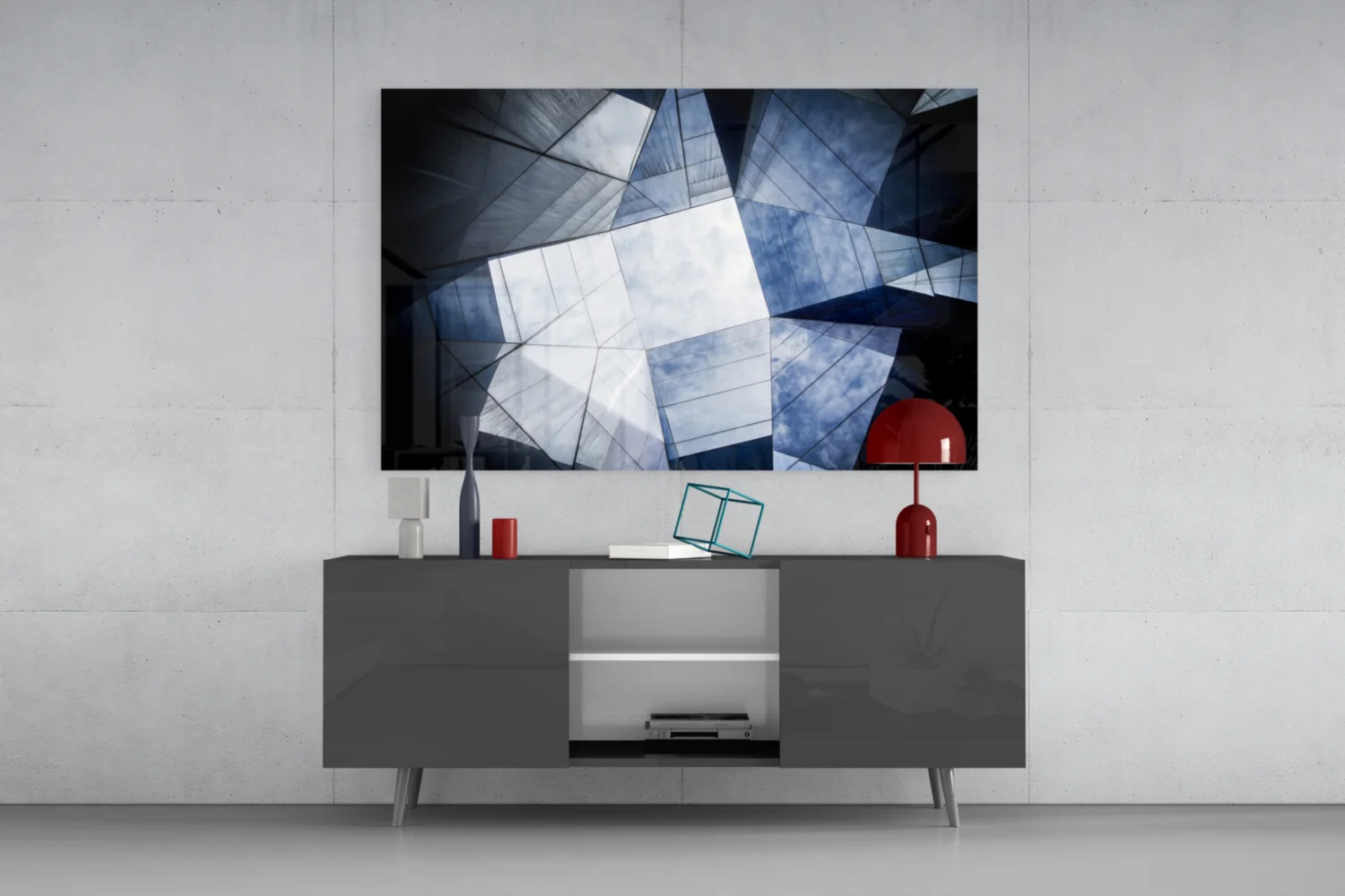 Geometric Architecture Glass Wall Art - Image 8