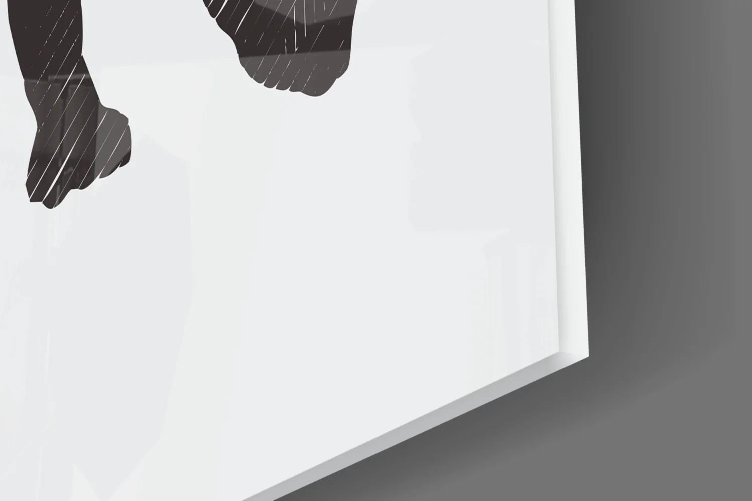 Geometric Line Rhino Glass Wall Art - Image 7
