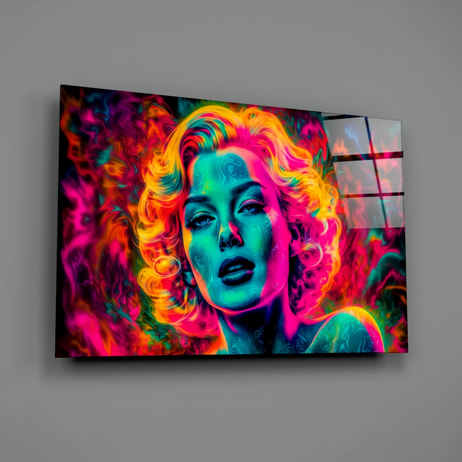 Girl in Fire Glass Wall Art || Designer Collection - Image 2