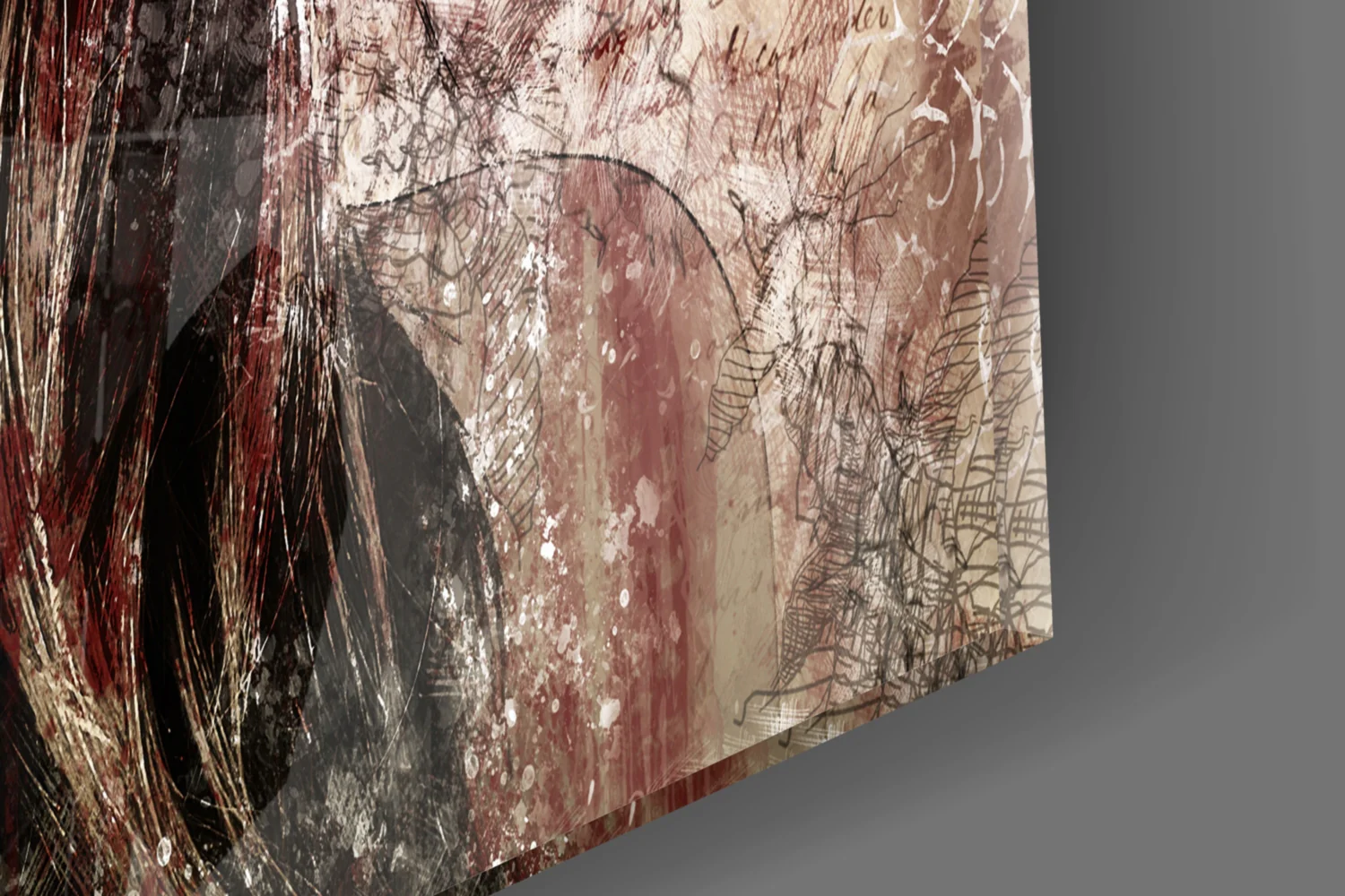 Girl in Retro Hat Glass Wall Art - Image 7