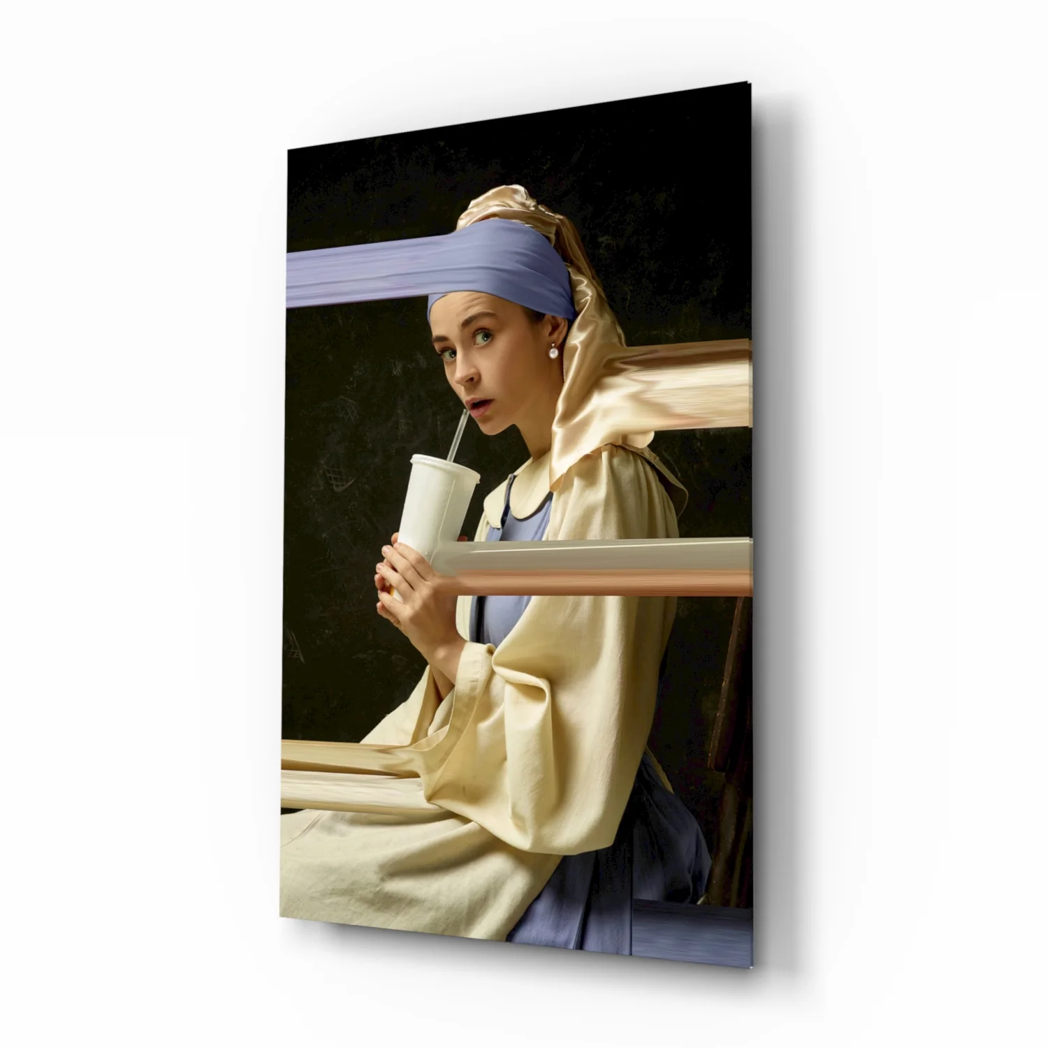 Girl with a Pearl Earring Glass Wall Art - Image 2