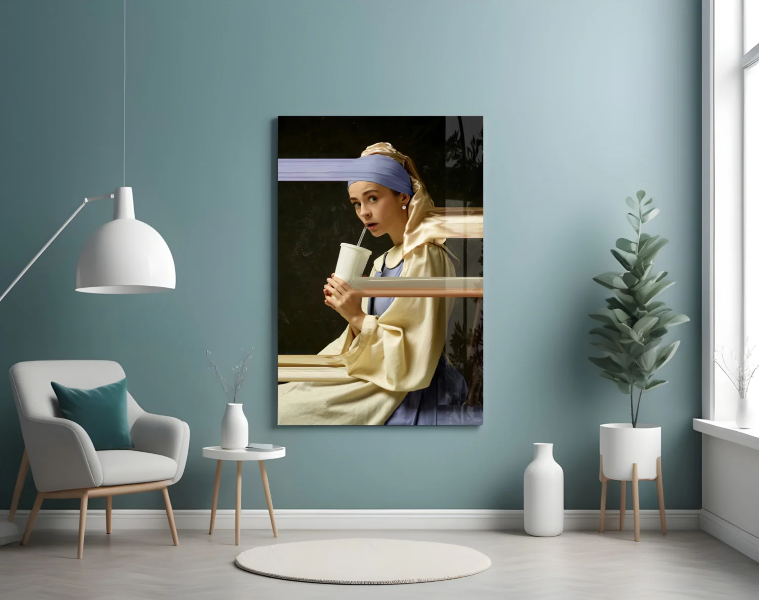 Girl with a Pearl Earring Glass Wall Art - Image 5
