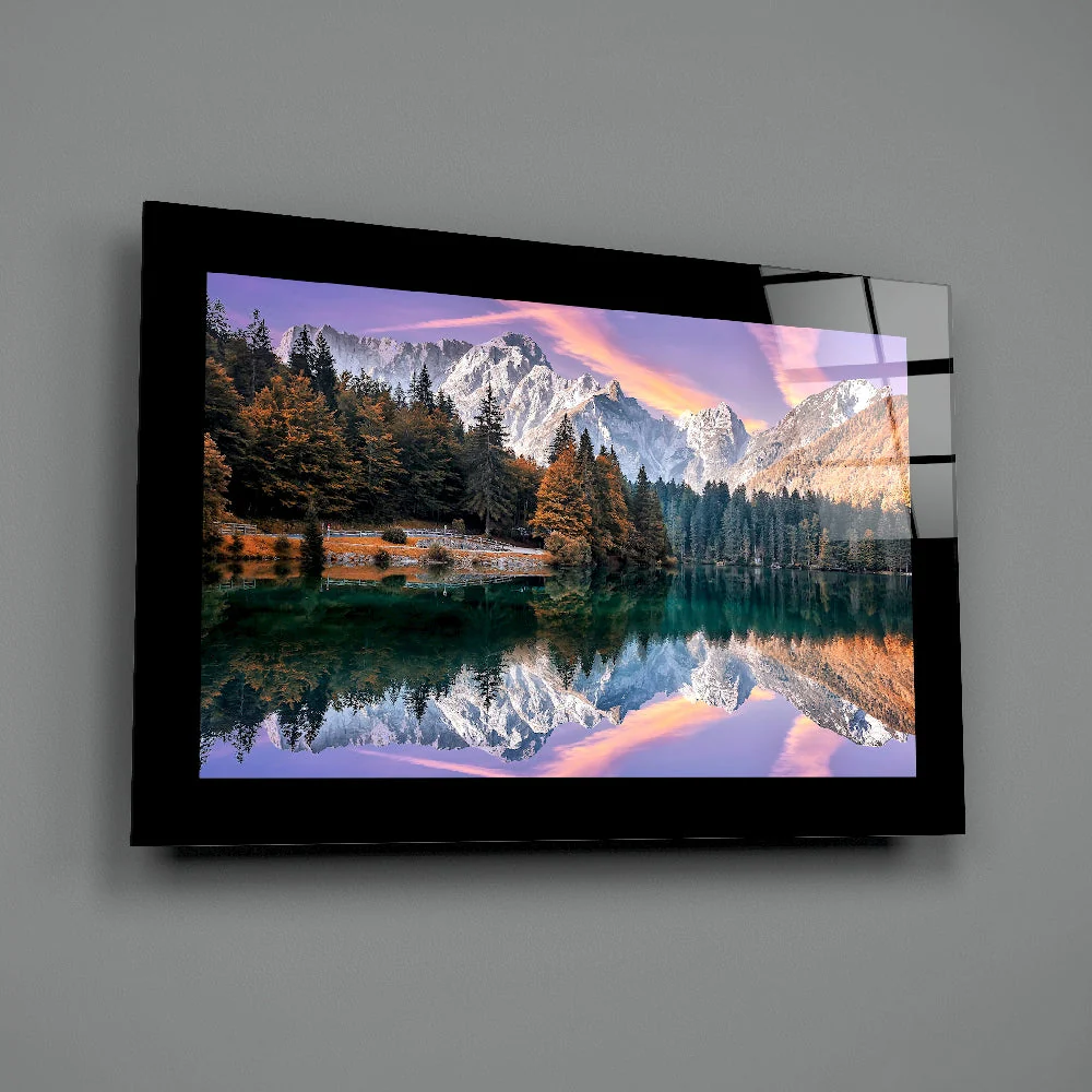 Glacier Lake Glass Wall Art - Image 2