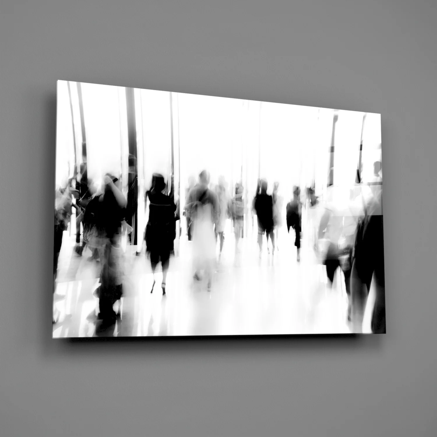 Glass Wall Art in Crowds - Image 2