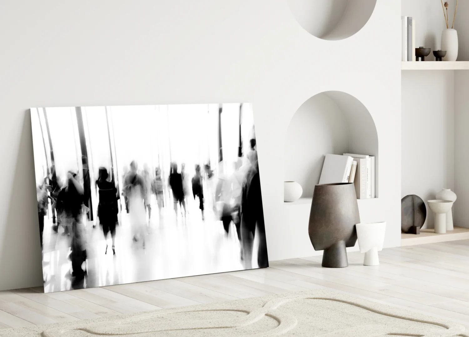 Glass Wall Art in Crowds - Image 3