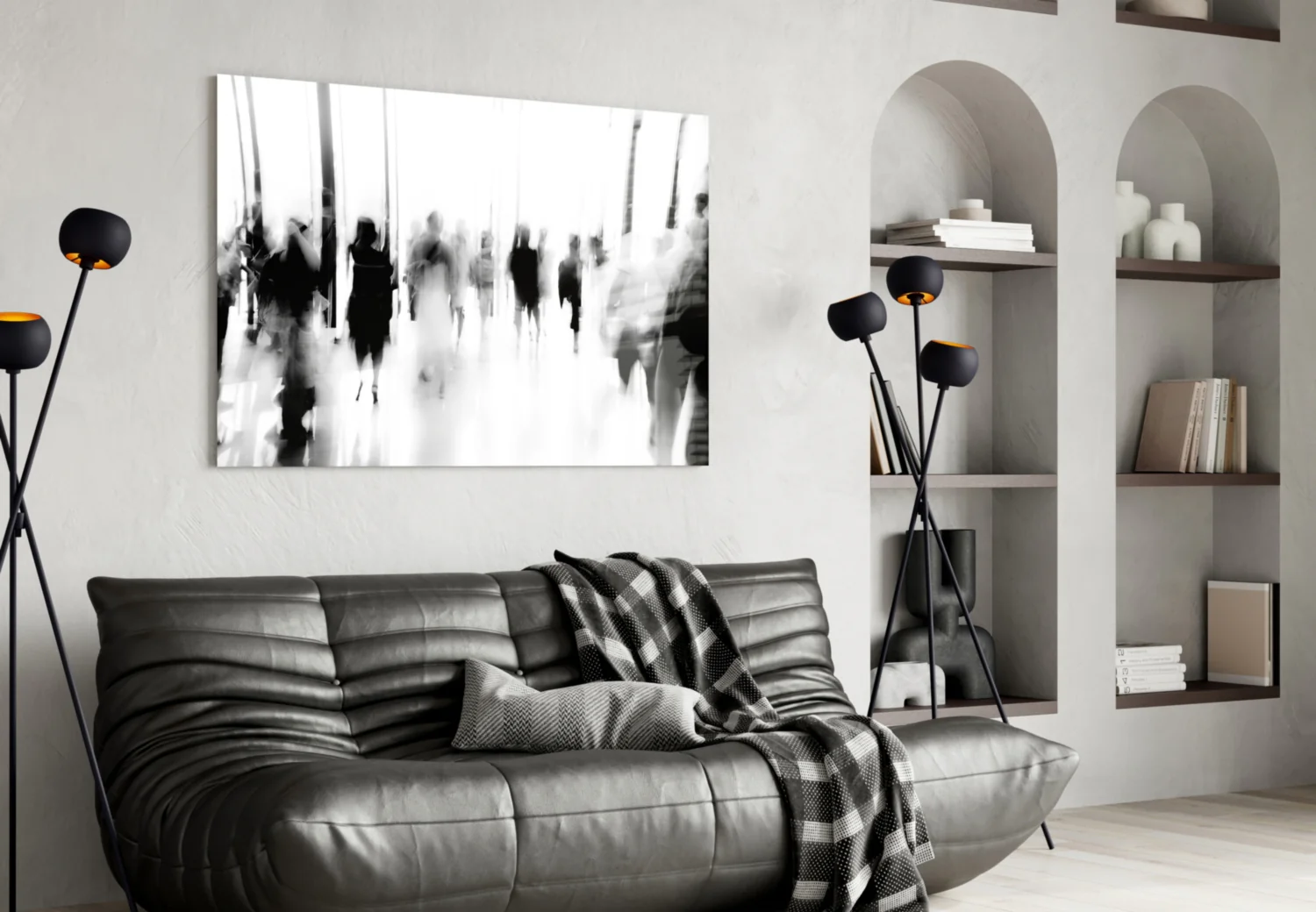 Glass Wall Art in Crowds - Image 4