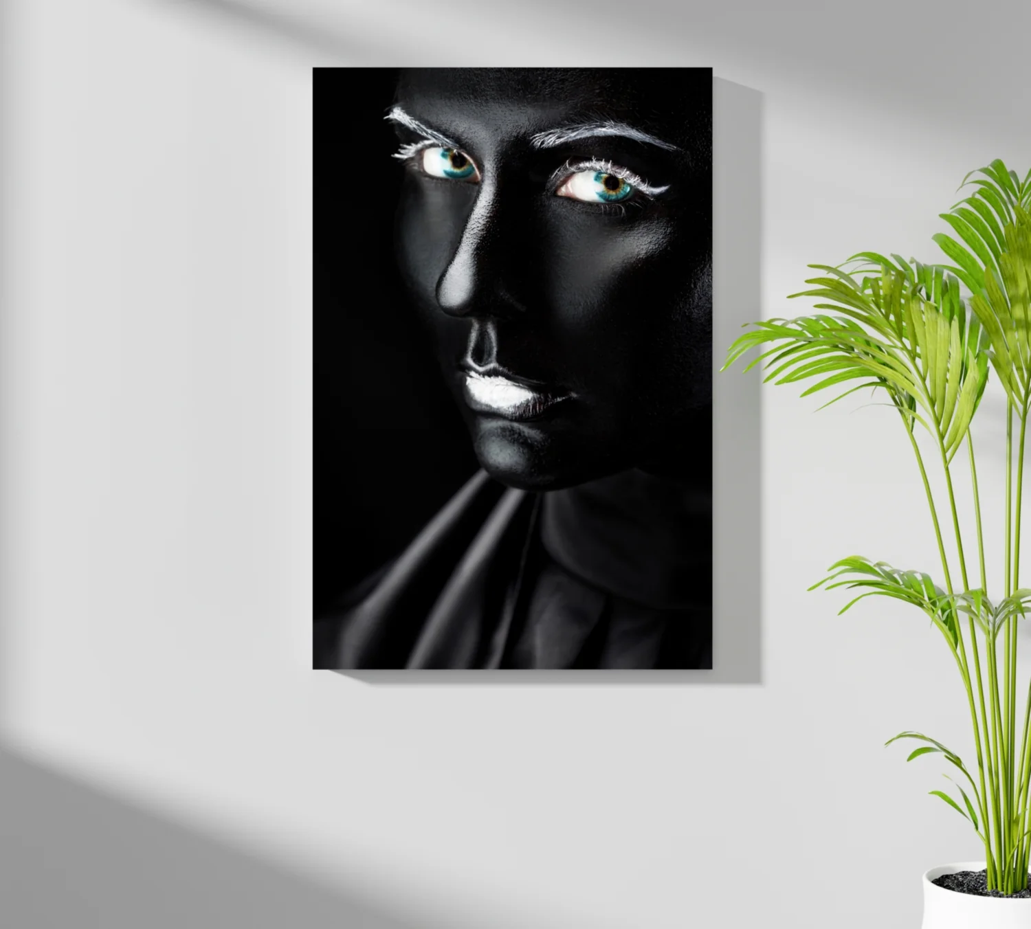 Glossy Black Teal Eyes Aluminum Print - Image 7