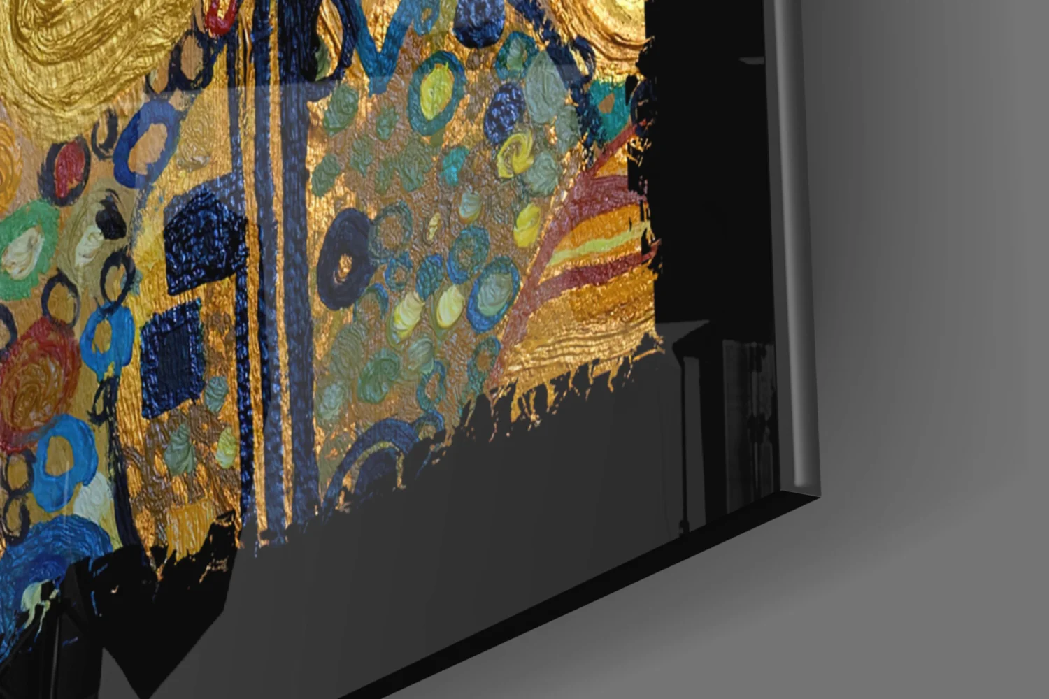 Gold Abstract Glass Wall Art - Image 8