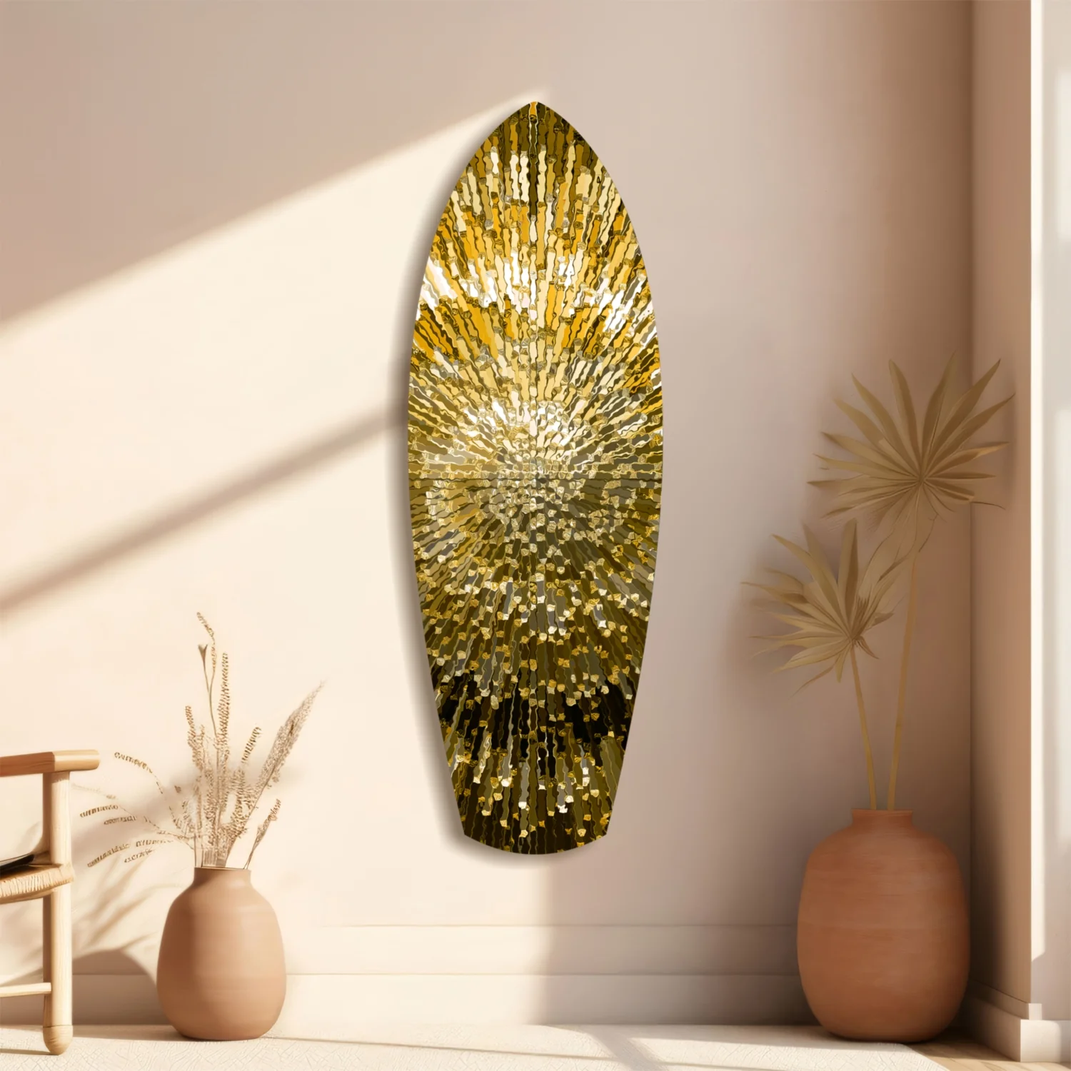 Gold Sequin Burst Luxe Tempered Glass Wall Art - Image 11