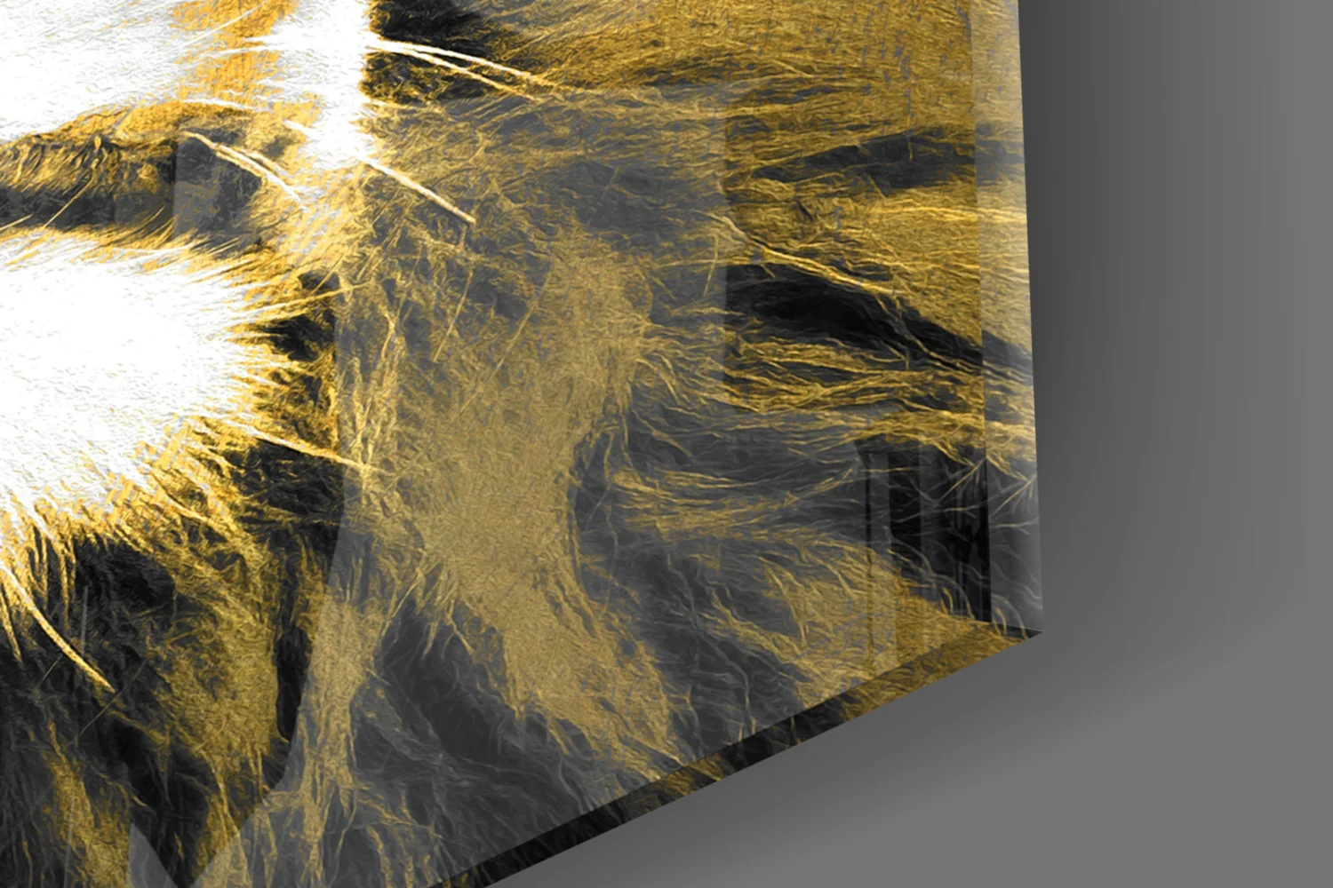 Gold Sunglasses Cool Lion Glass Wall Art - Image 7