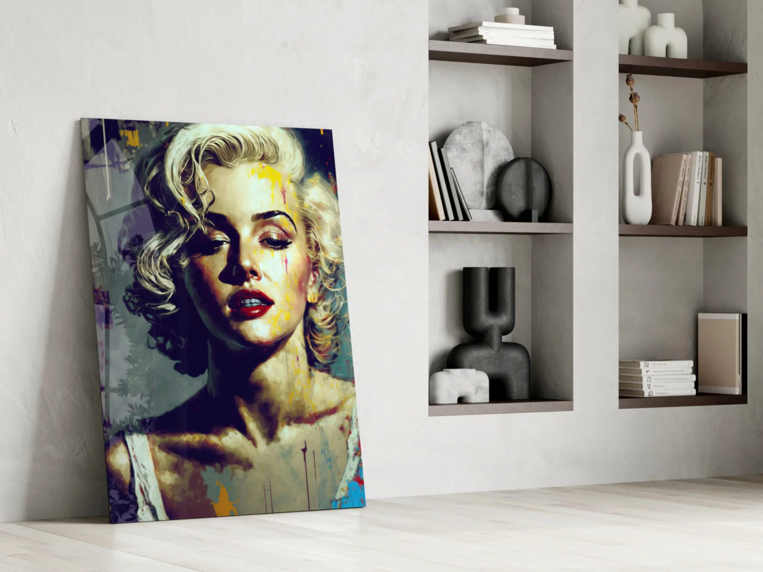 Golden Blonde Icon Portrait Glass Wall Art - Image 7