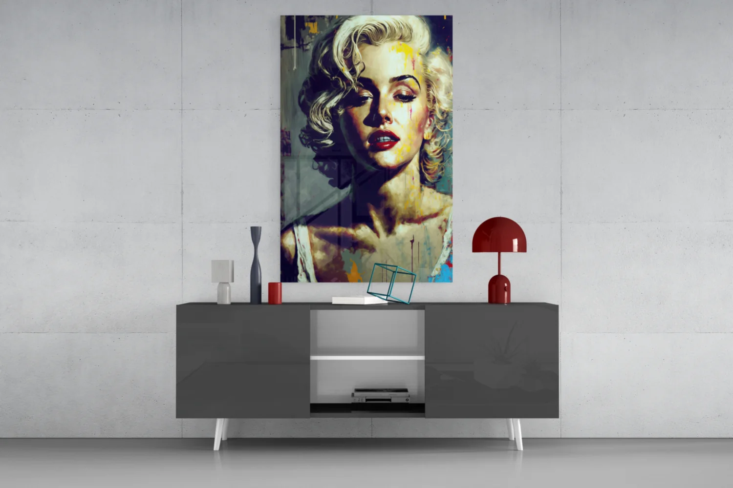 Golden Blonde Icon Portrait Glass Wall Art - Image 9