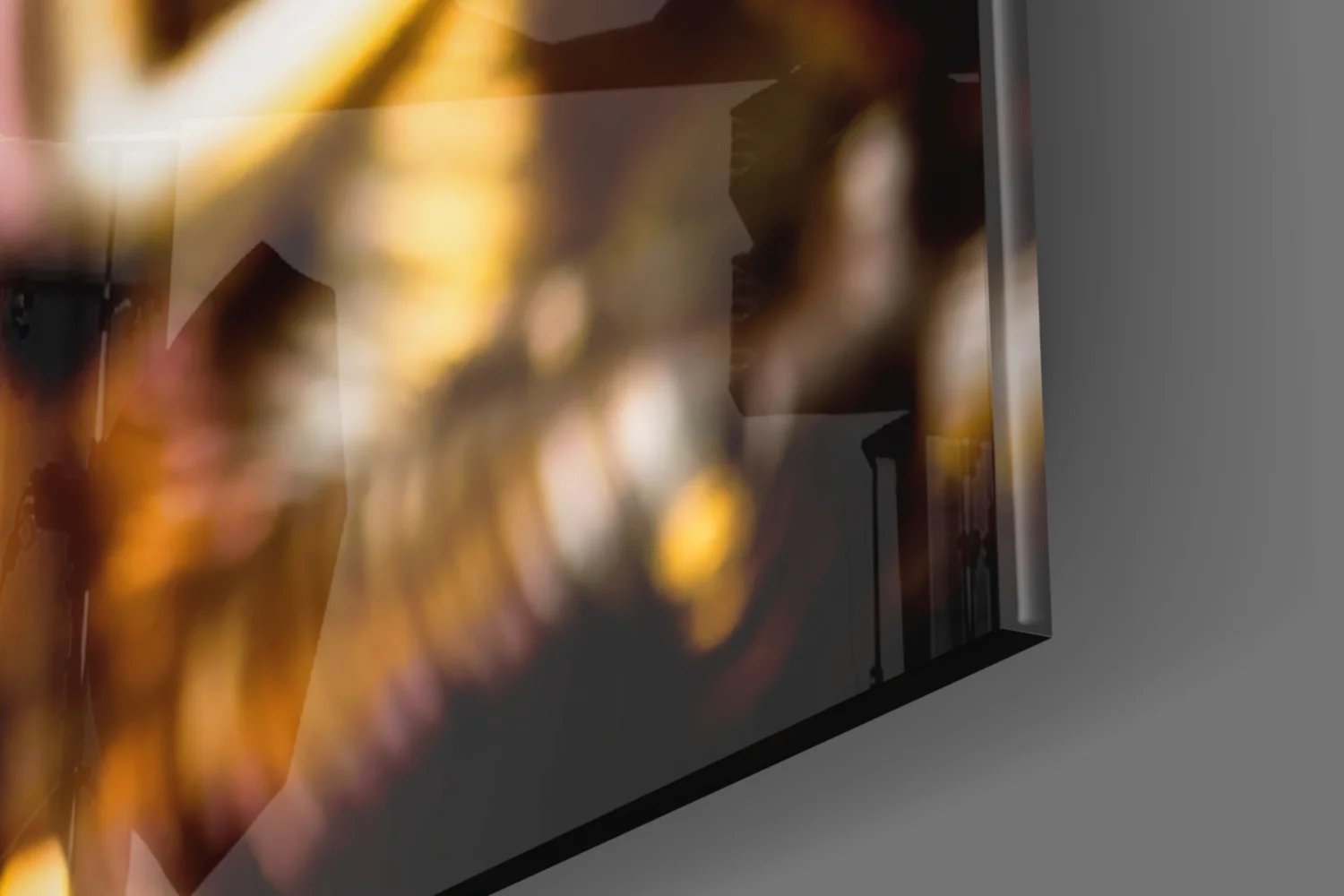 Golden Buddha and Candles Glass Wall Art - Image 8