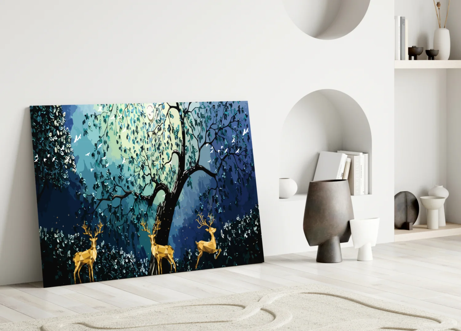 Golden Deers Glass Wall Art - Image 3
